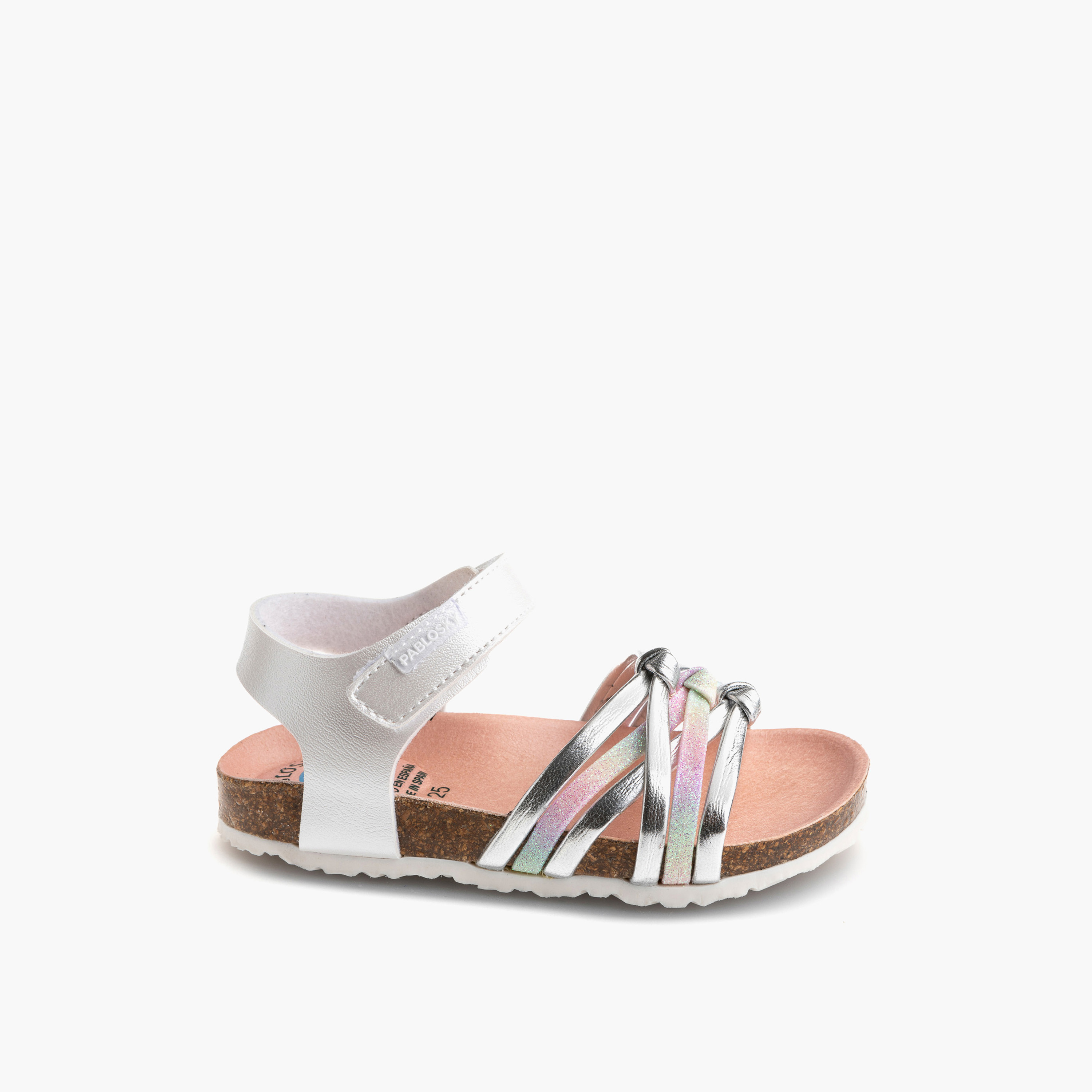 Pablosky Girls' Strap Sandals with Hook and Loop Closure-girls-shoes-sandals-image-1