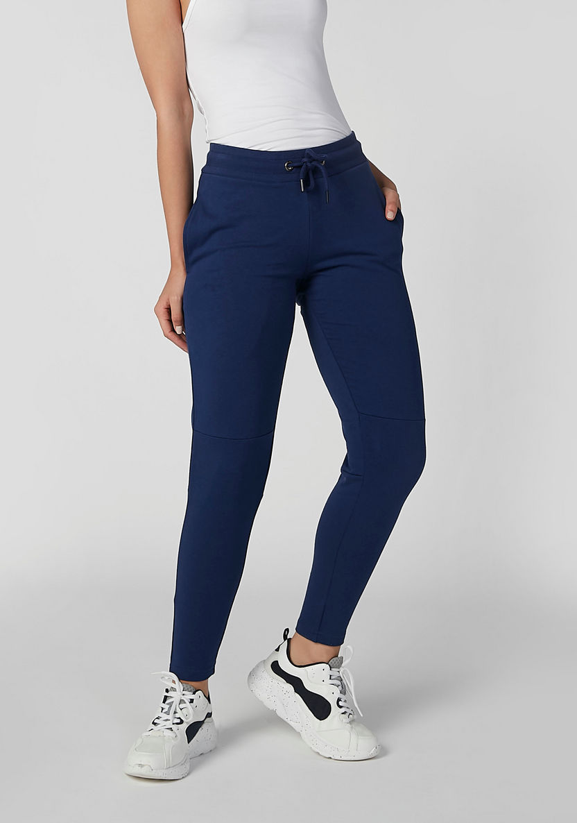 Sustainable Plain Track Pants with Pocket Detail-Bottoms-image-0