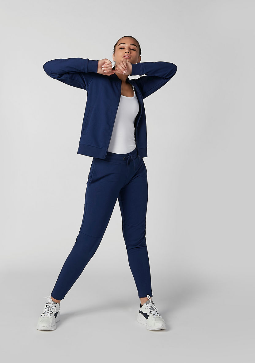 Sustainable Plain Track Pants with Pocket Detail-Bottoms-image-1