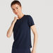 Textured T-shirt with Short Sleeves and Round Neck-T Shirts and Vests-thumbnail-0