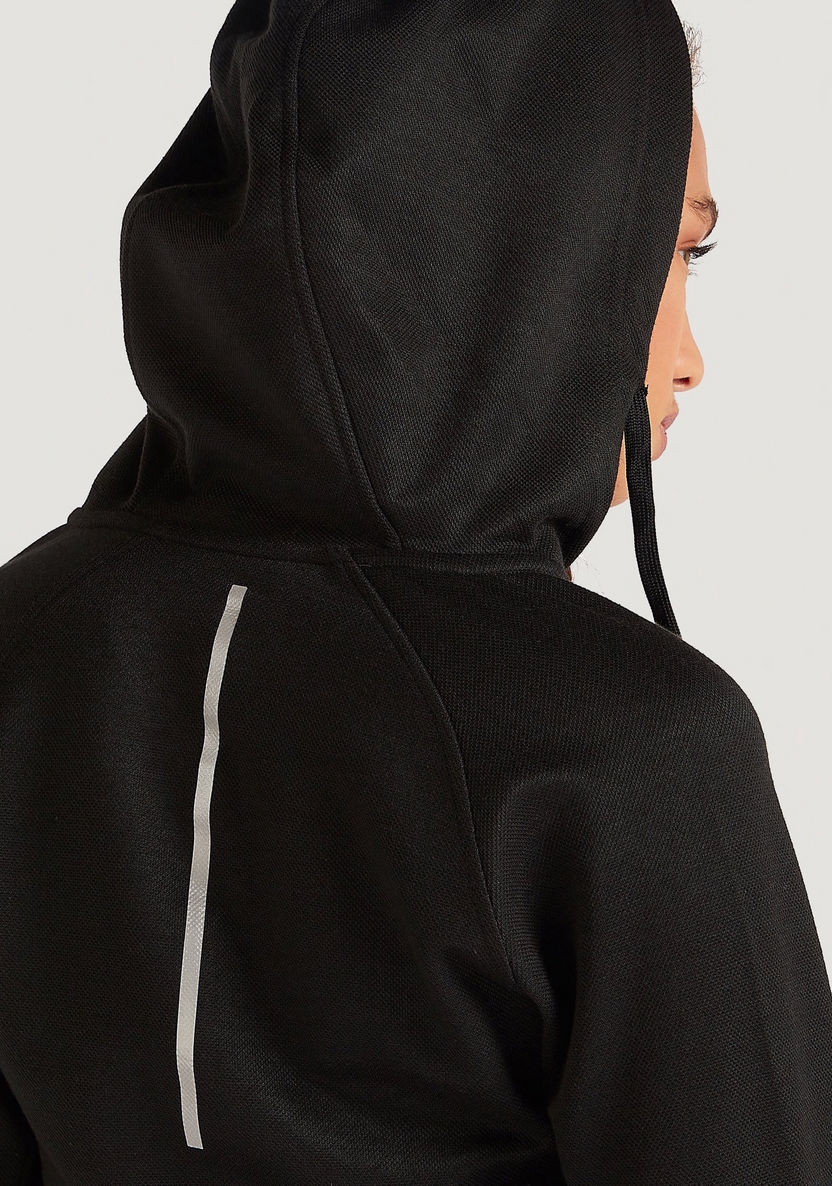 Solid Hooded Jacket with Attached Earphones and Pockets-Hoodies-image-5