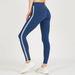 Solid Leggings with Elasticated Waistband and Tape Detail-Leggings-thumbnail-3