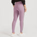 Solid Leggings with Elasticised Waistband and Tape Detail-Bottoms-thumbnail-3