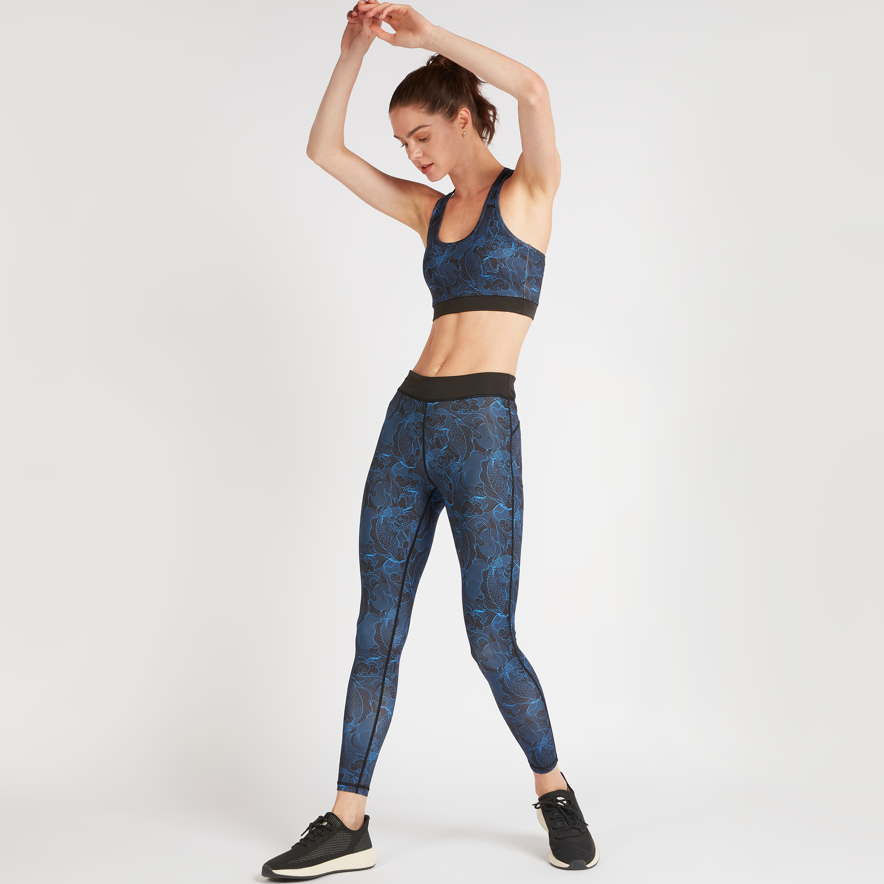Printed Sports Bra with Mesh Insert Racerback and Scoop Neck-women-clothing-sportswearandactivewear-sportsbras-image-2