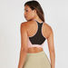 Solid Sports Bra with Scoop Neck and Racerback-Bras-thumbnail-3