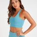 Solid Sports Bra with Scoop Neck and Racerback-Bras-thumbnail-2