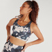 Buy Printed Sports Bra with Cross Back