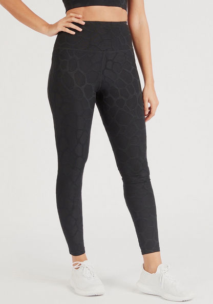 Textured Leggings with Elasticised Waistband