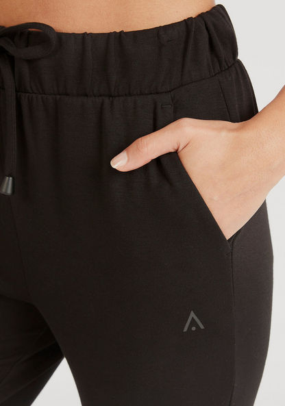 Solid Joggers with Drawstring Closure