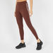 Solid Leggings with Elasticised Waistband and Side Tape Detail-Leggings-thumbnail-0