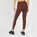 Solid Leggings with Elasticised Waistband and Side Tape Detail-Leggings-thumbnail-3