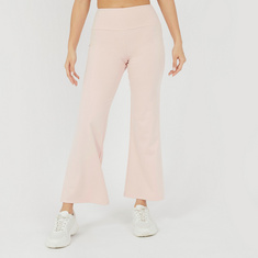 Solid Track Pants with Elasticised Waistband