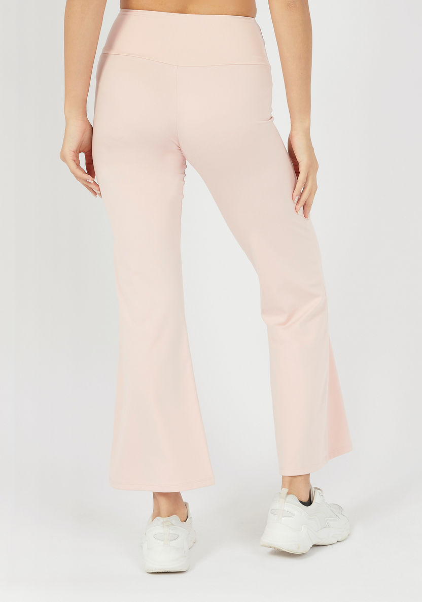 Solid Track Pants with Elasticised Waistband-Bottoms-image-3