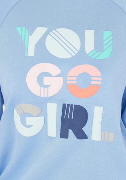 Graphic Print Crew Neck Sweatshirt with Long Sleeves-Hoodies & Sweatshirts-image-2