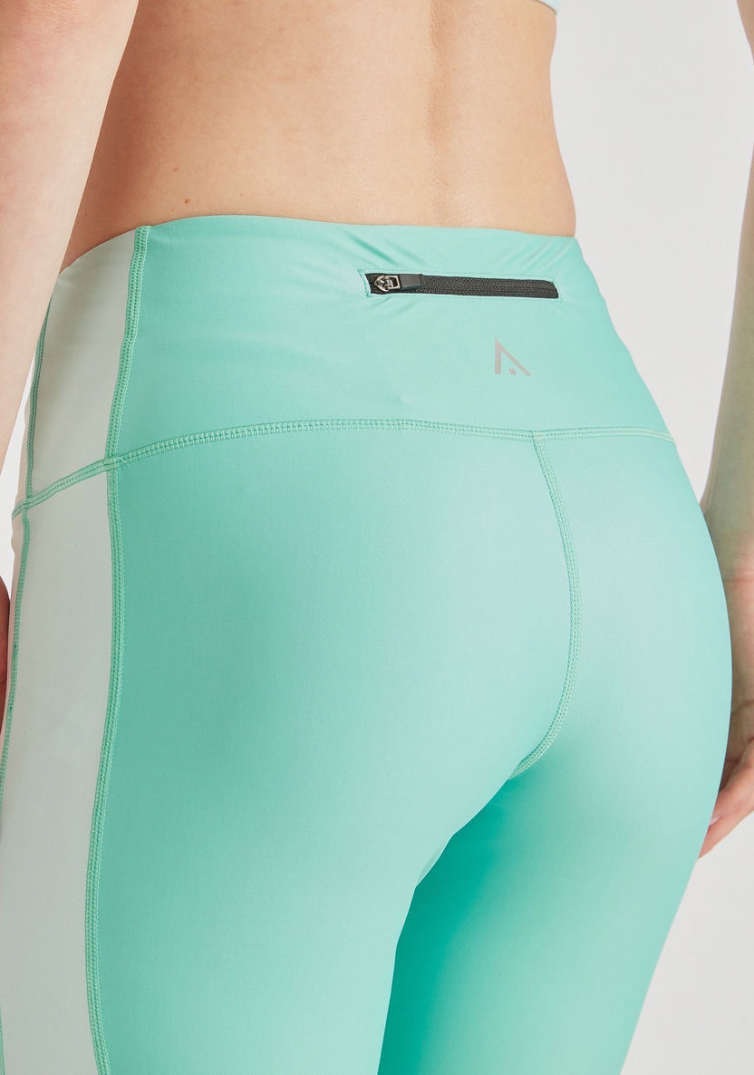 Panelled Leggings with Elasticated Waistband-Bottoms-image-3