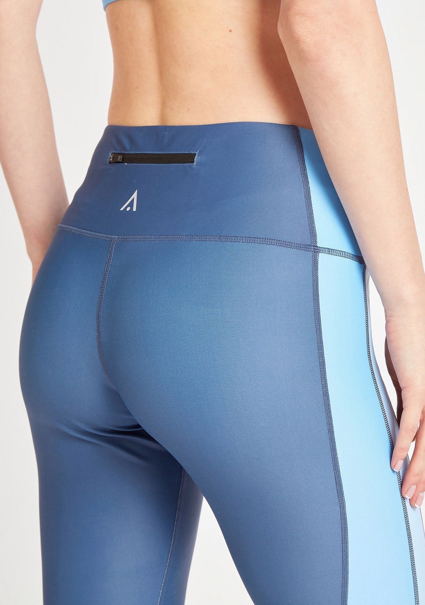 Panelled Leggings with Elasticated Waistband-Bottoms-image-2