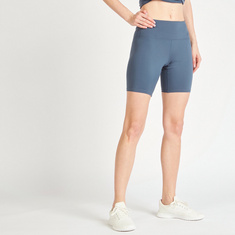 Solid Shorts with Elasticated Waistband