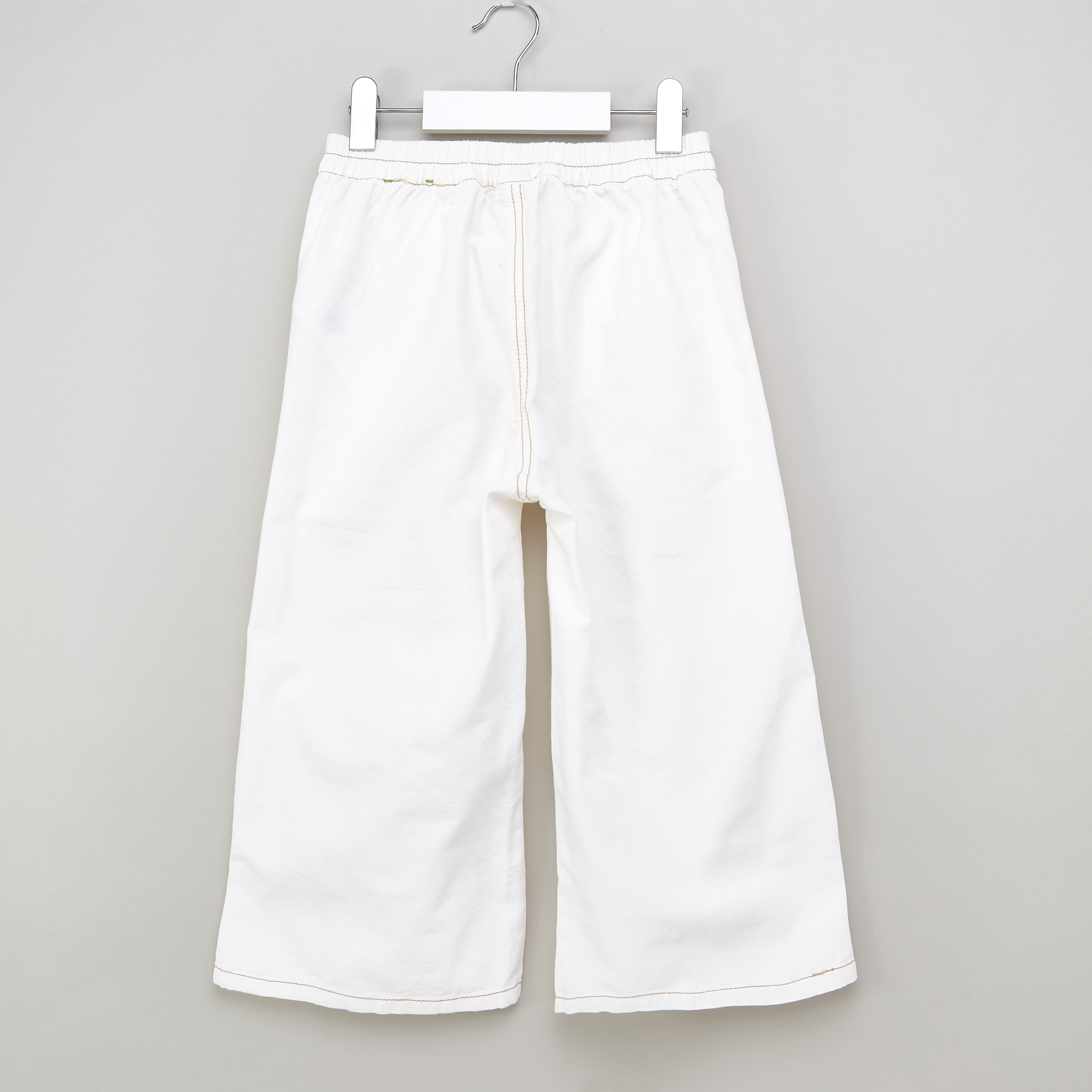 Bossini Button Detail Wide Leg Capris with Elasticised Waistband-girls-clothing-bottoms-trousers-image-3