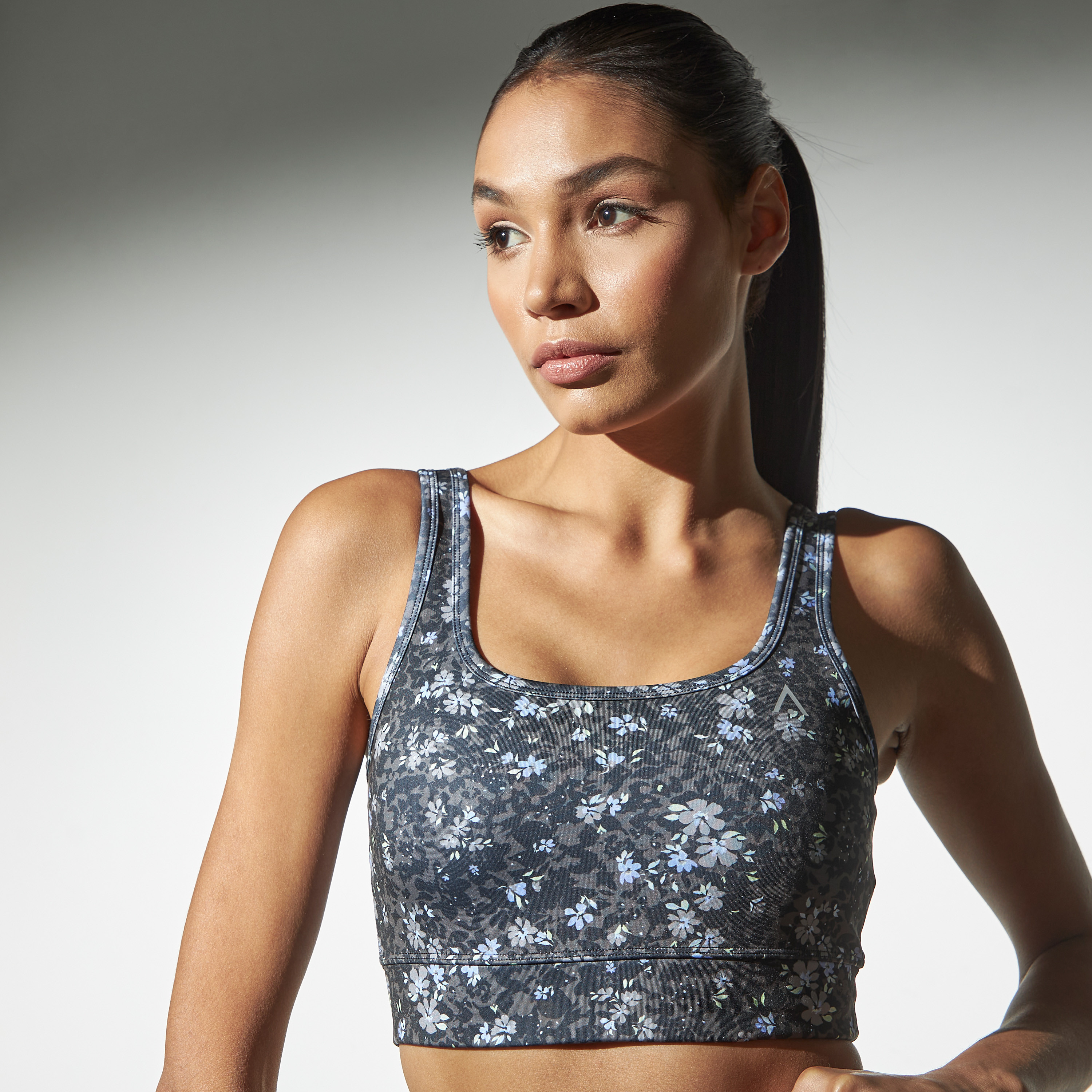 Floral print hot sale sports bra