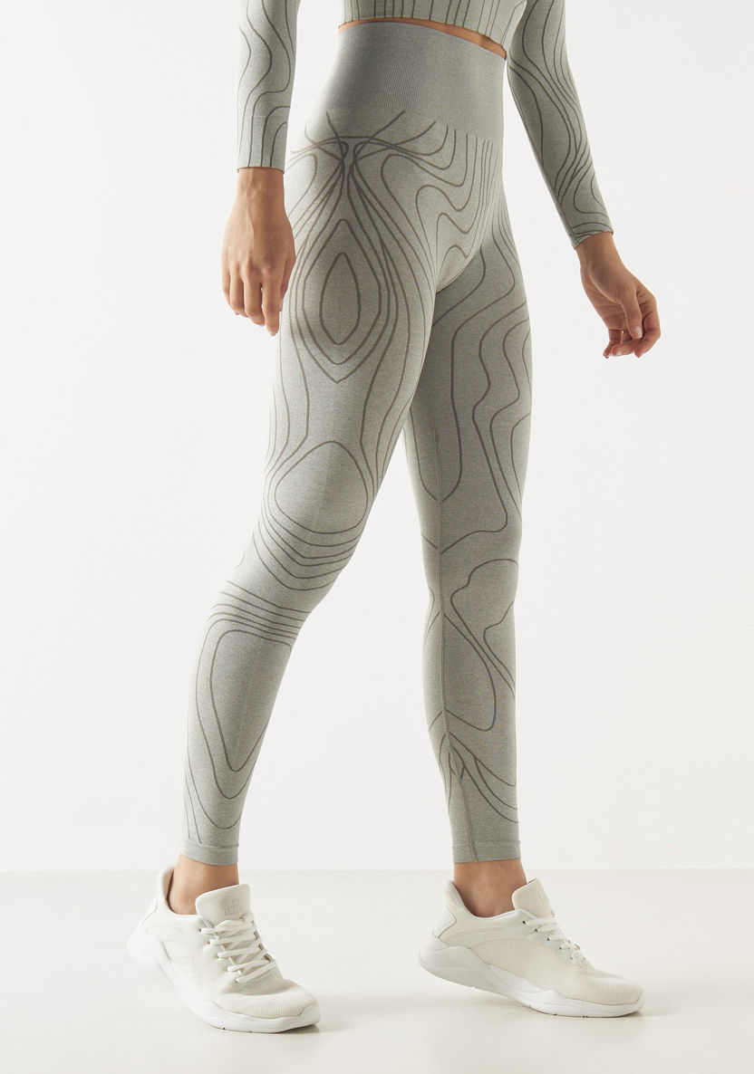 Buy Textured Leggings with Elasticated Waistband