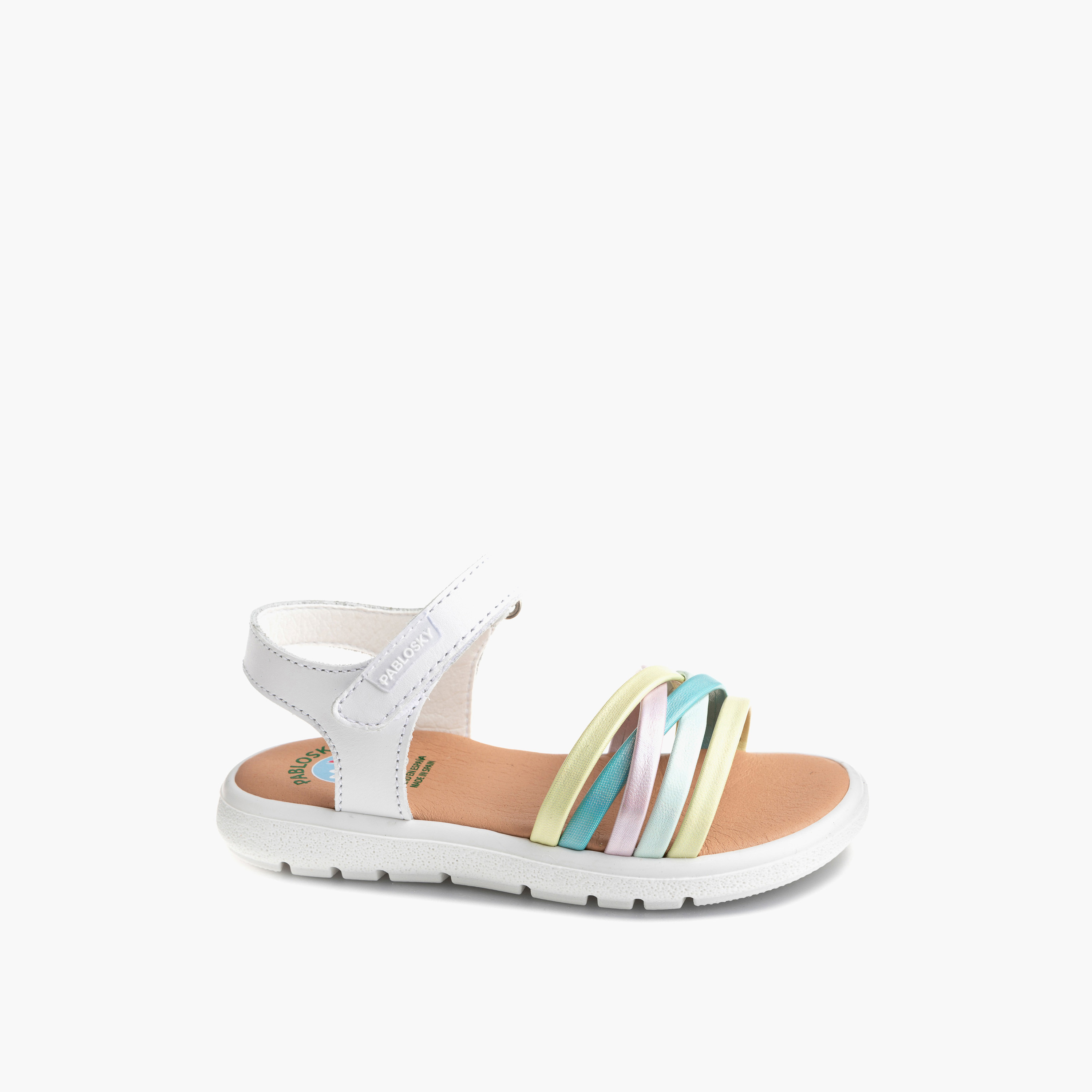 Pablosky Girls' Strap Sandals with Hook and Loop Closure-girls-shoes-sandals-image-1