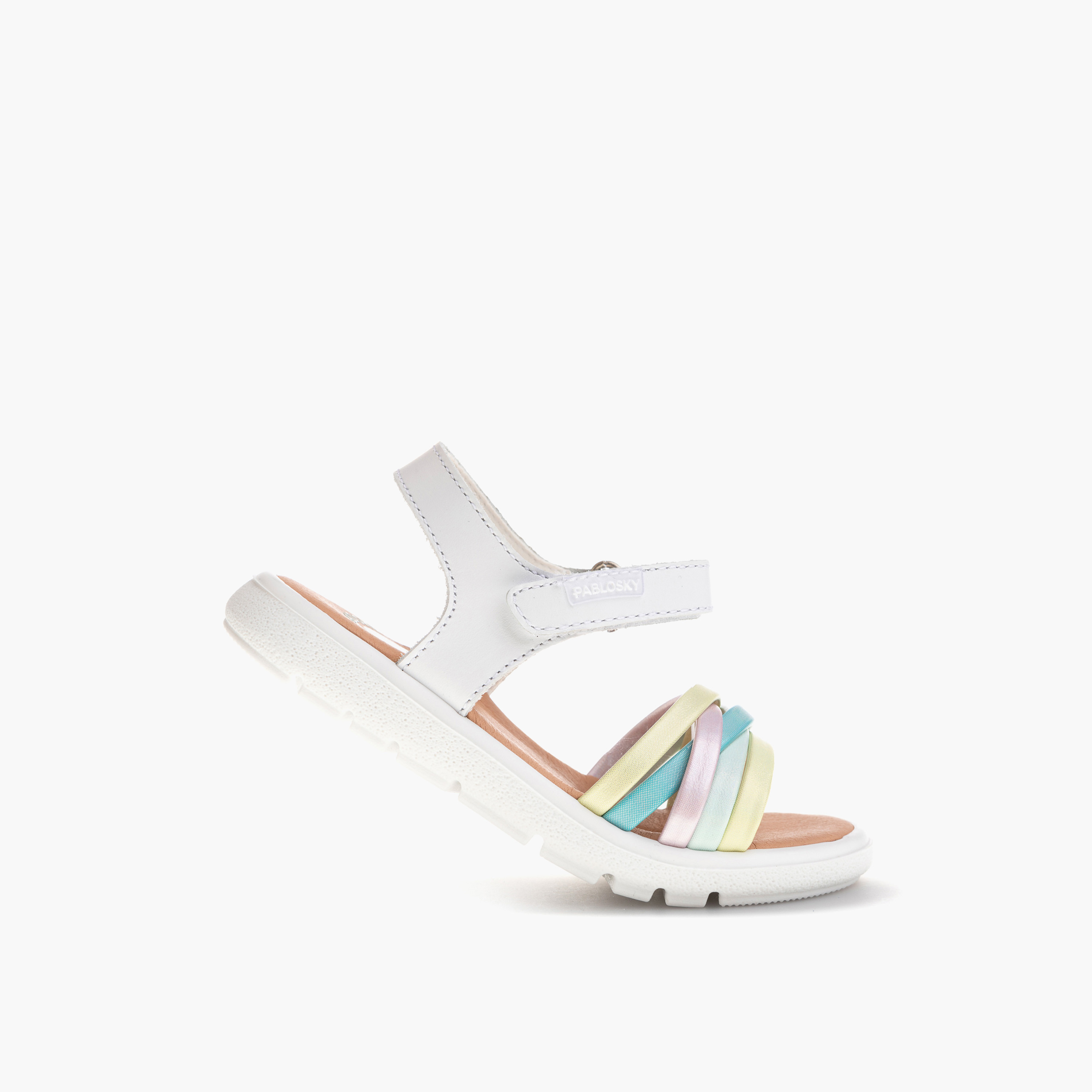 Pablosky Girls' Strap Sandals with Hook and Loop Closure-girls-shoes-sandals-image-5