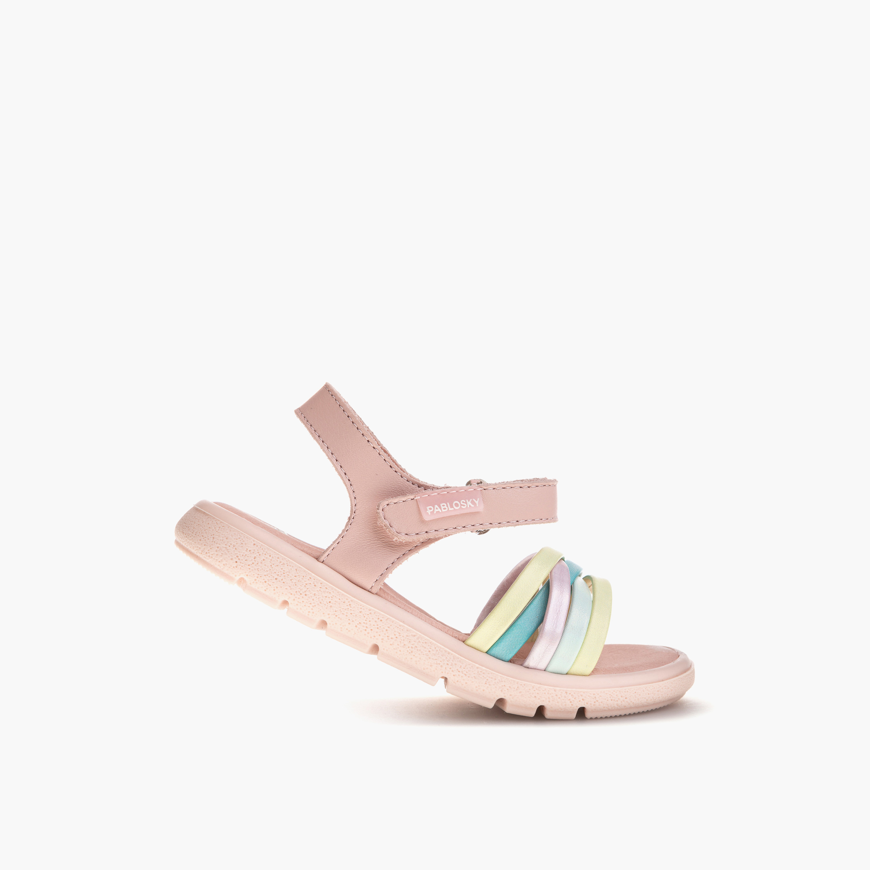 Pablosky Girls' Strap Sandals with Hook and Loop Closure-girls-shoes-sandals-image-5