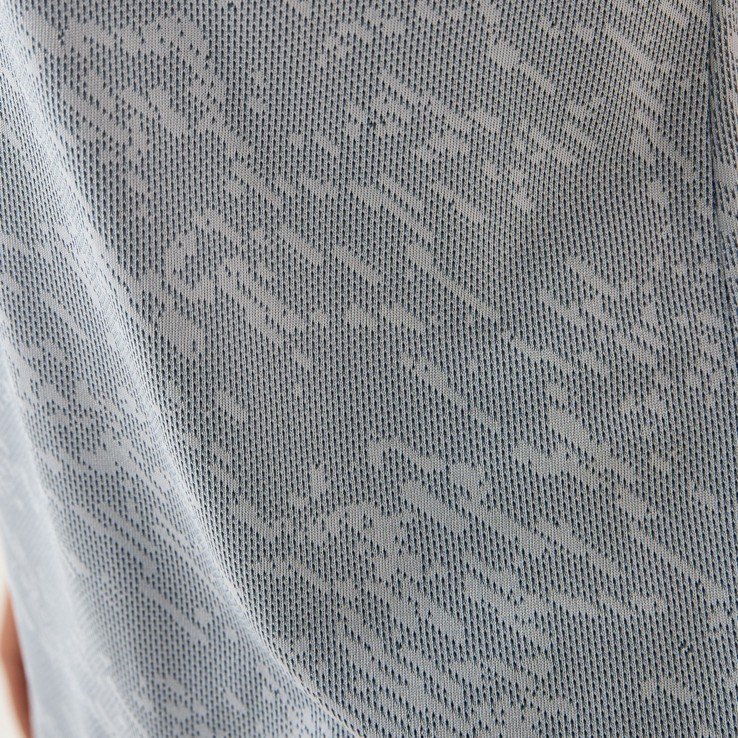 Jacquard Textured Round Neck T-shirt with Short Sleeves-women-clothing-tshirts-image-5