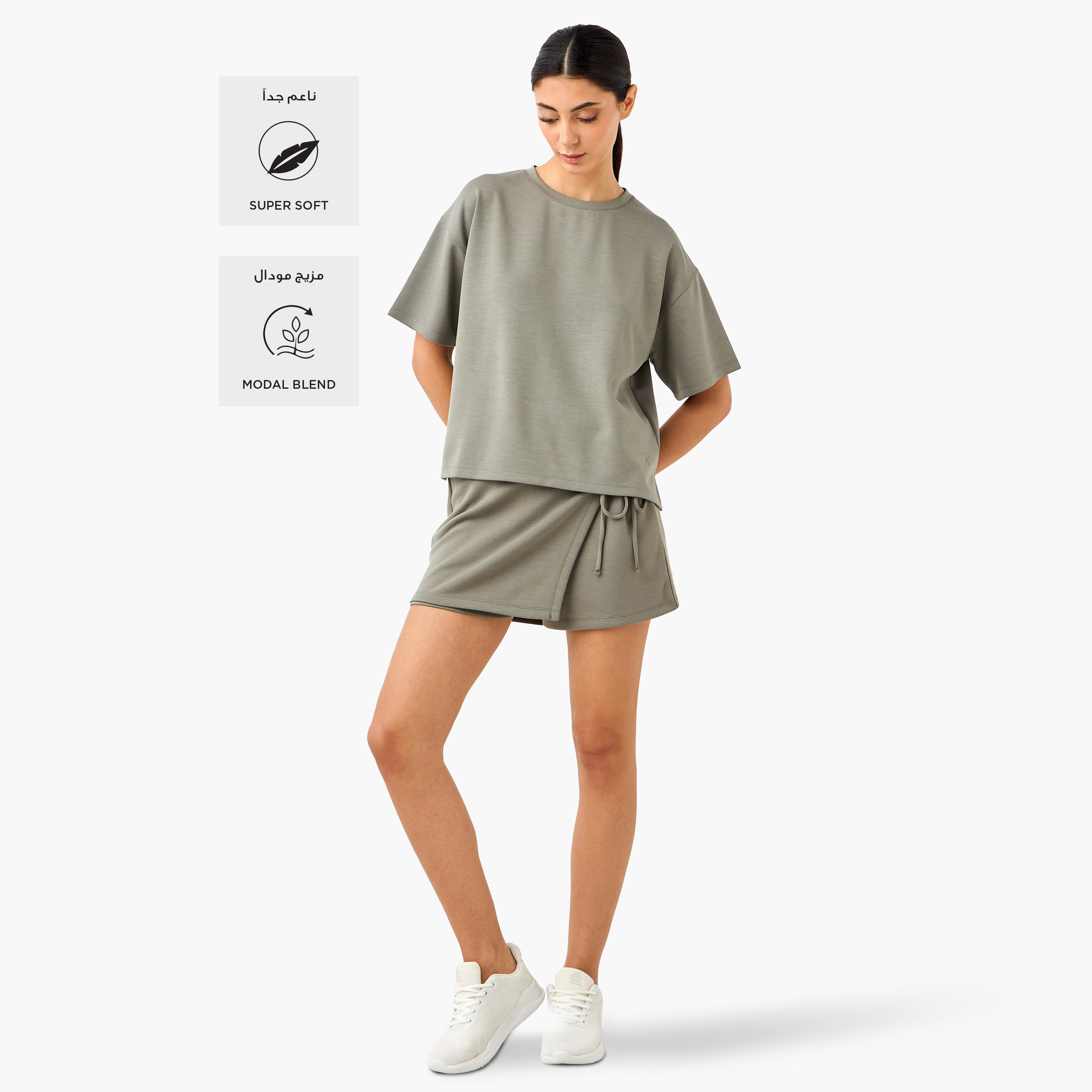 Oversized T-shirt with Side Slit-women-clothing-tshirts-image-2