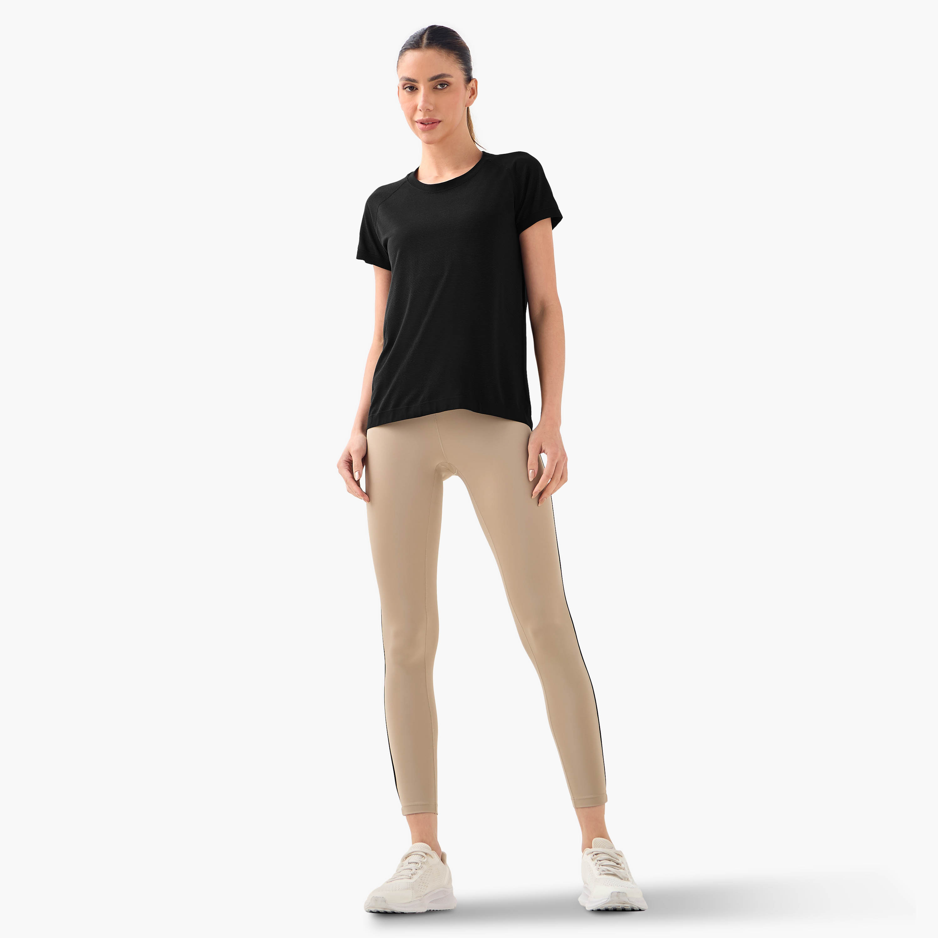 Seamless T-Shirt with Raglan Sleeves-women-clothing-tshirts-image-2