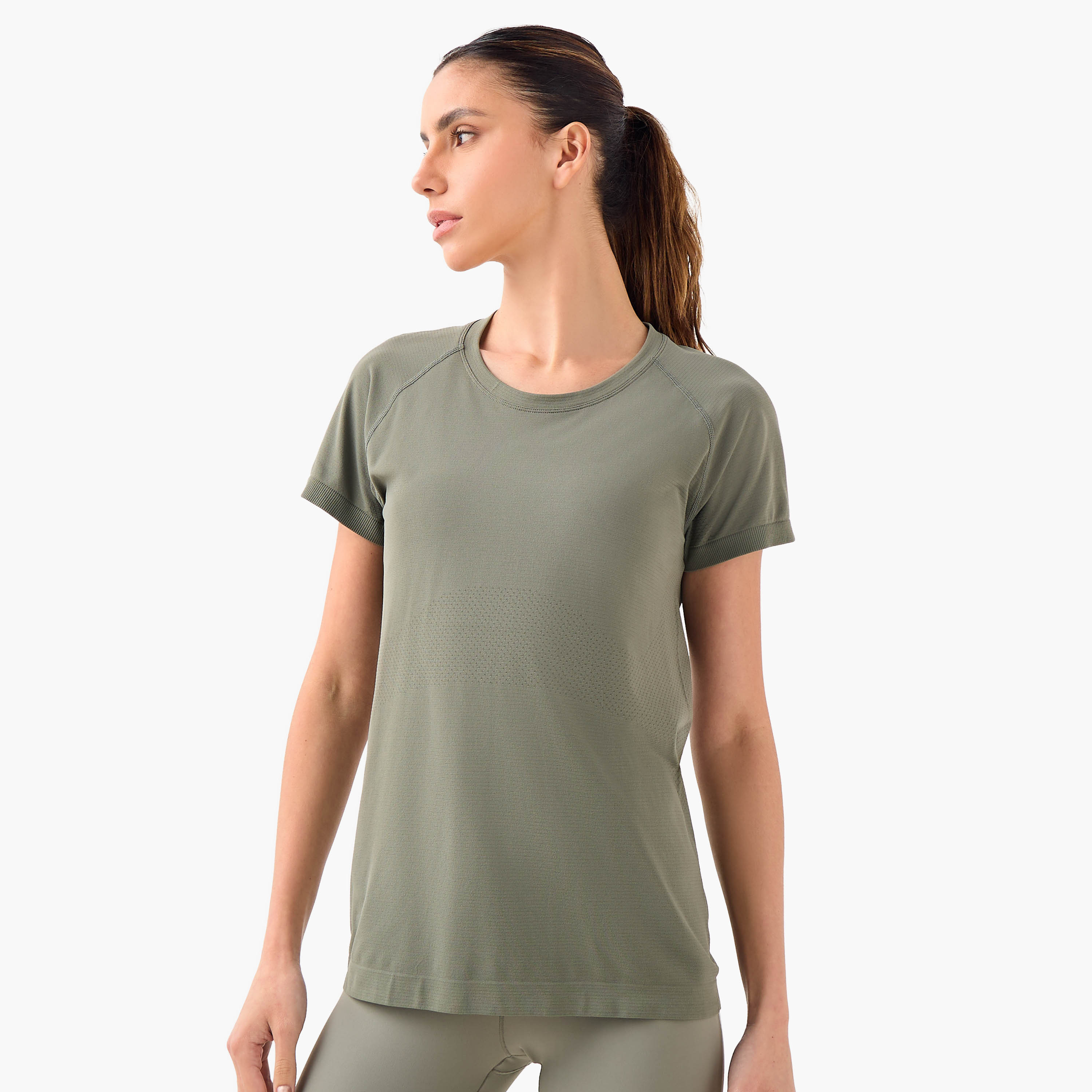 Seamless T-Shirt with Raglan Sleeves-women-clothing-tshirts-image-1