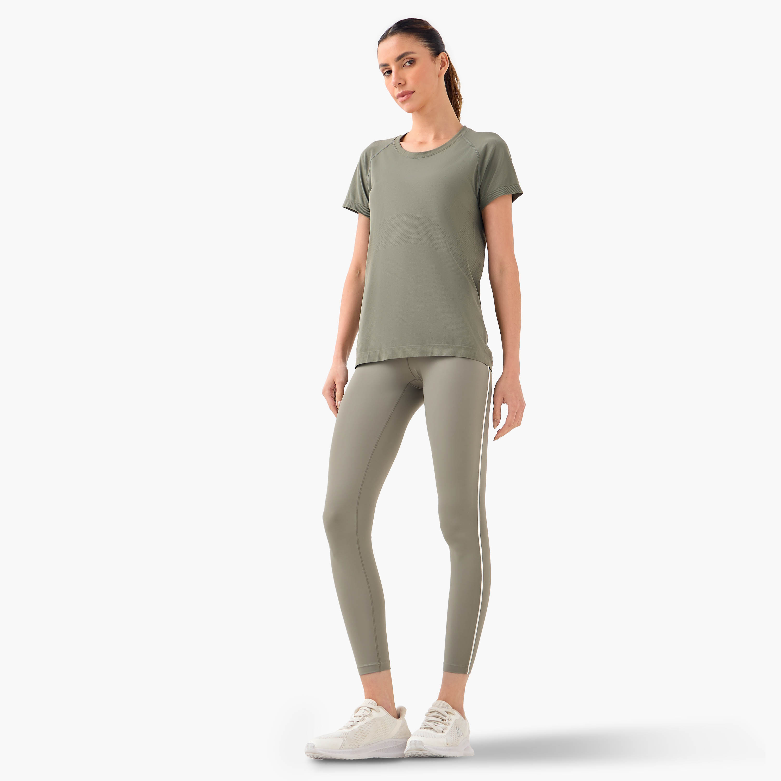 Seamless T-Shirt with Raglan Sleeves-women-clothing-tshirts-image-2