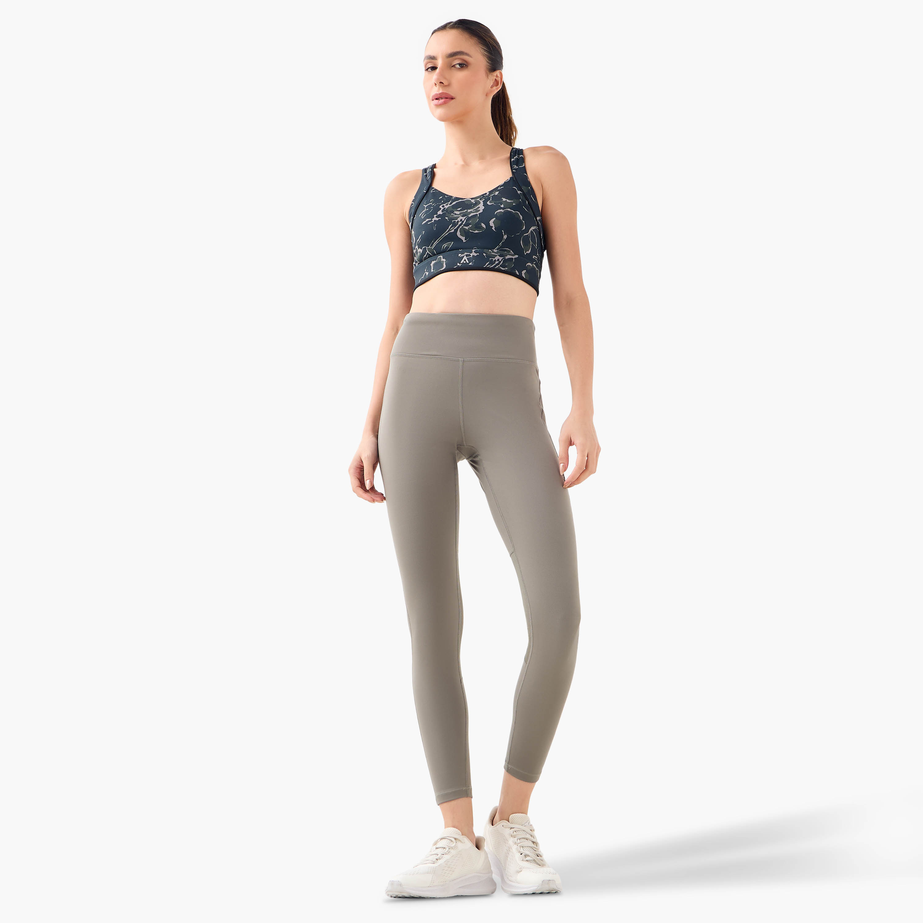 Printed Sports Bra Top with Hook and Eye Closure-women-clothing-lingerie-bras-image-2