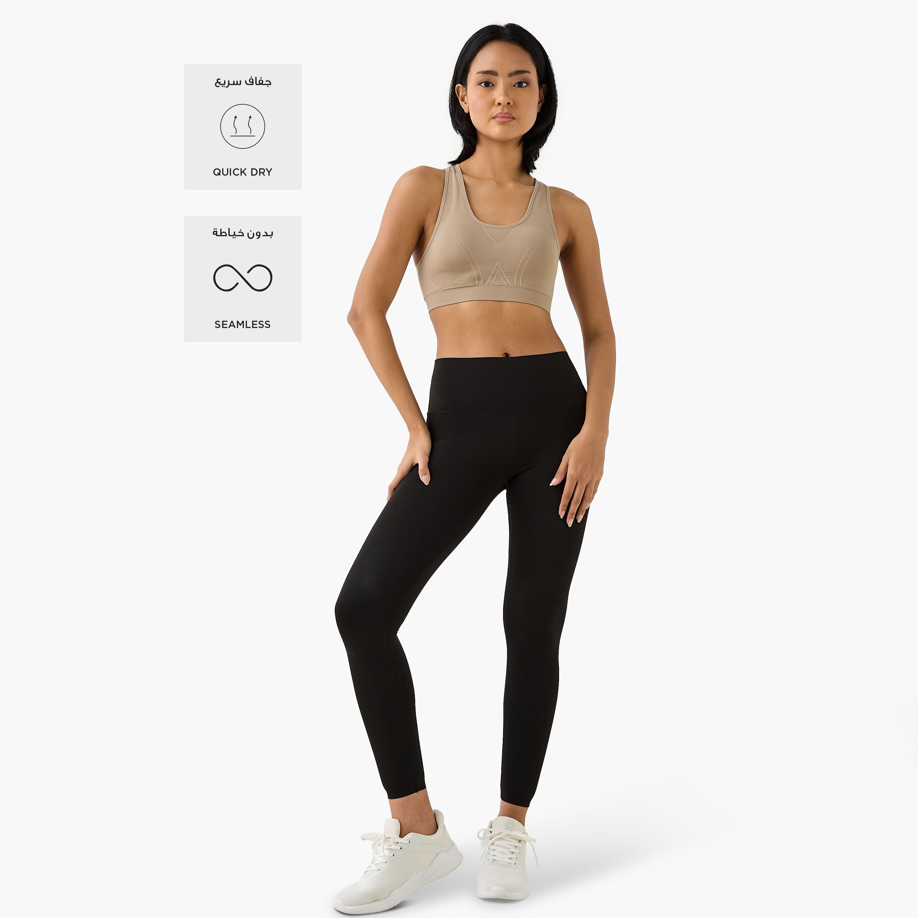 Textured Scoop Neck Sports Bra with Removable Pads and Racerback-women-clothing-lingerie-bras-image-2