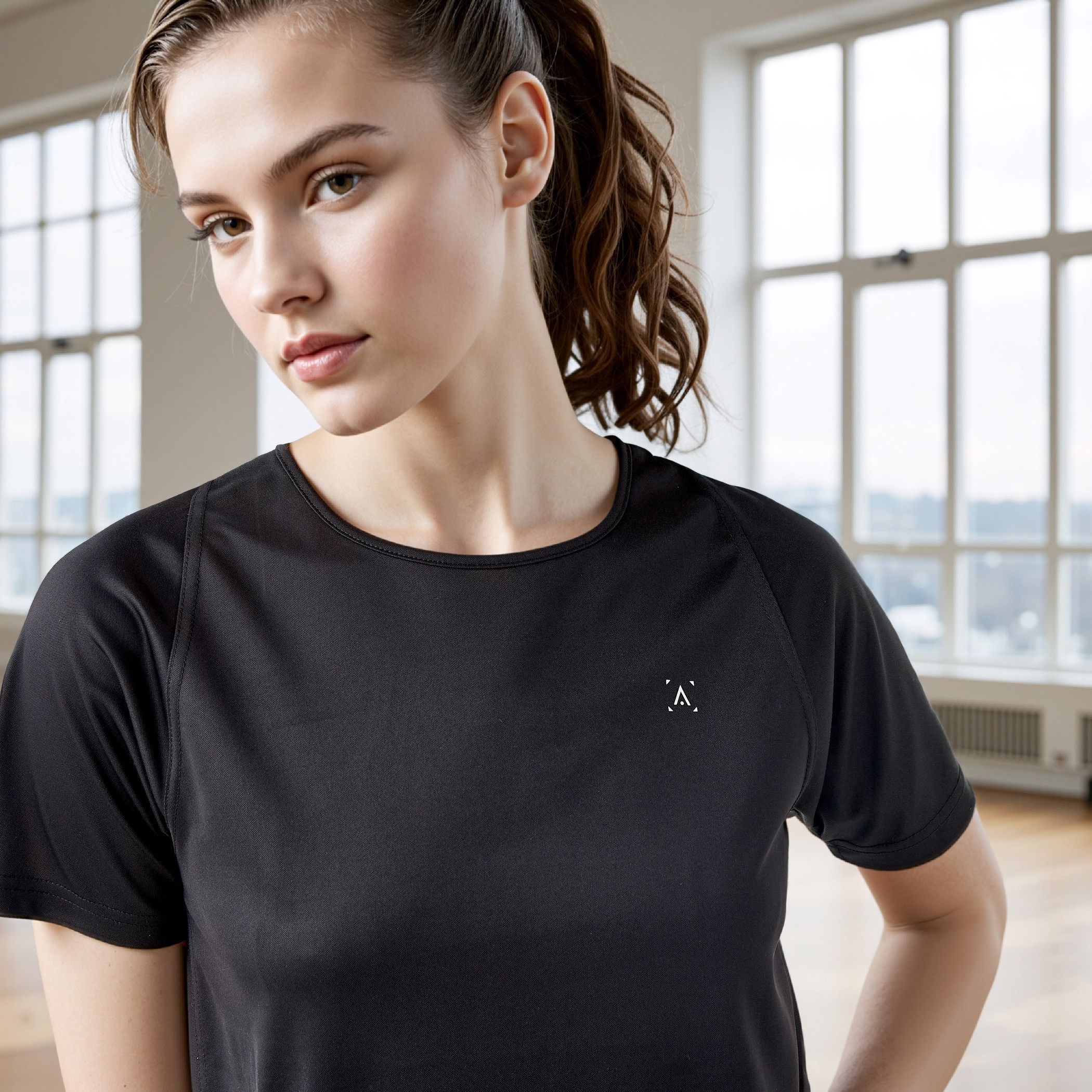 Regular Fit Crew Neck T-shirt with Short Sleeves-women-clothing-tshirts-image-4