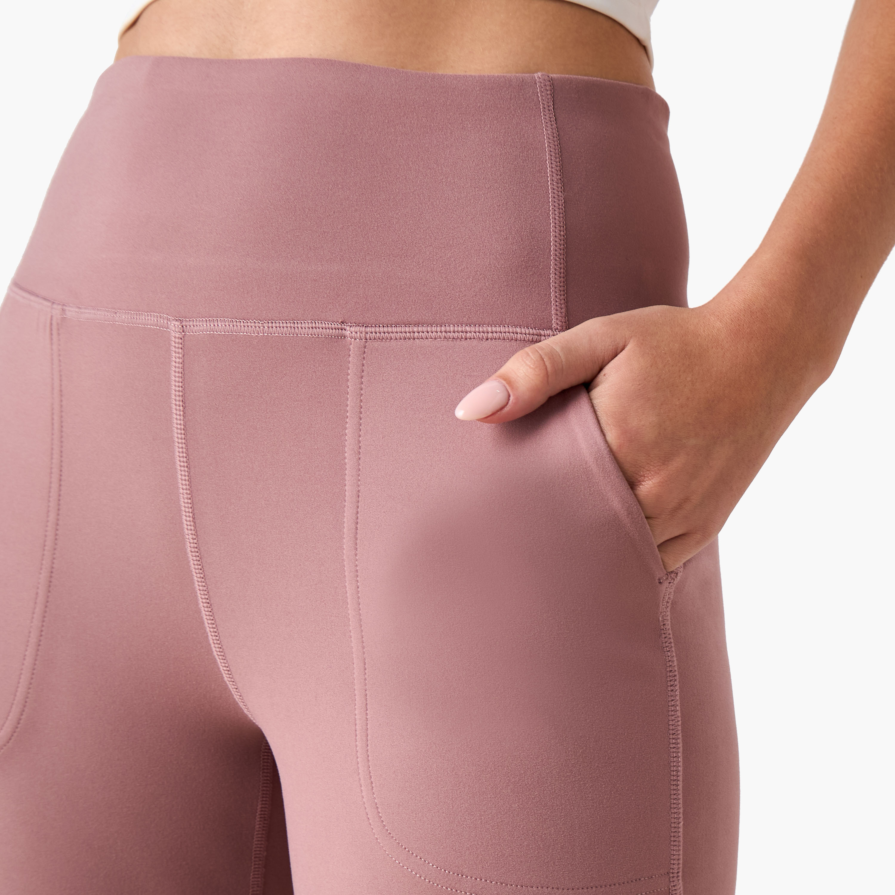 Wide Leg Flexi Waist Pants with Pockets-sports-women-clothing-activewearleggings-image-4