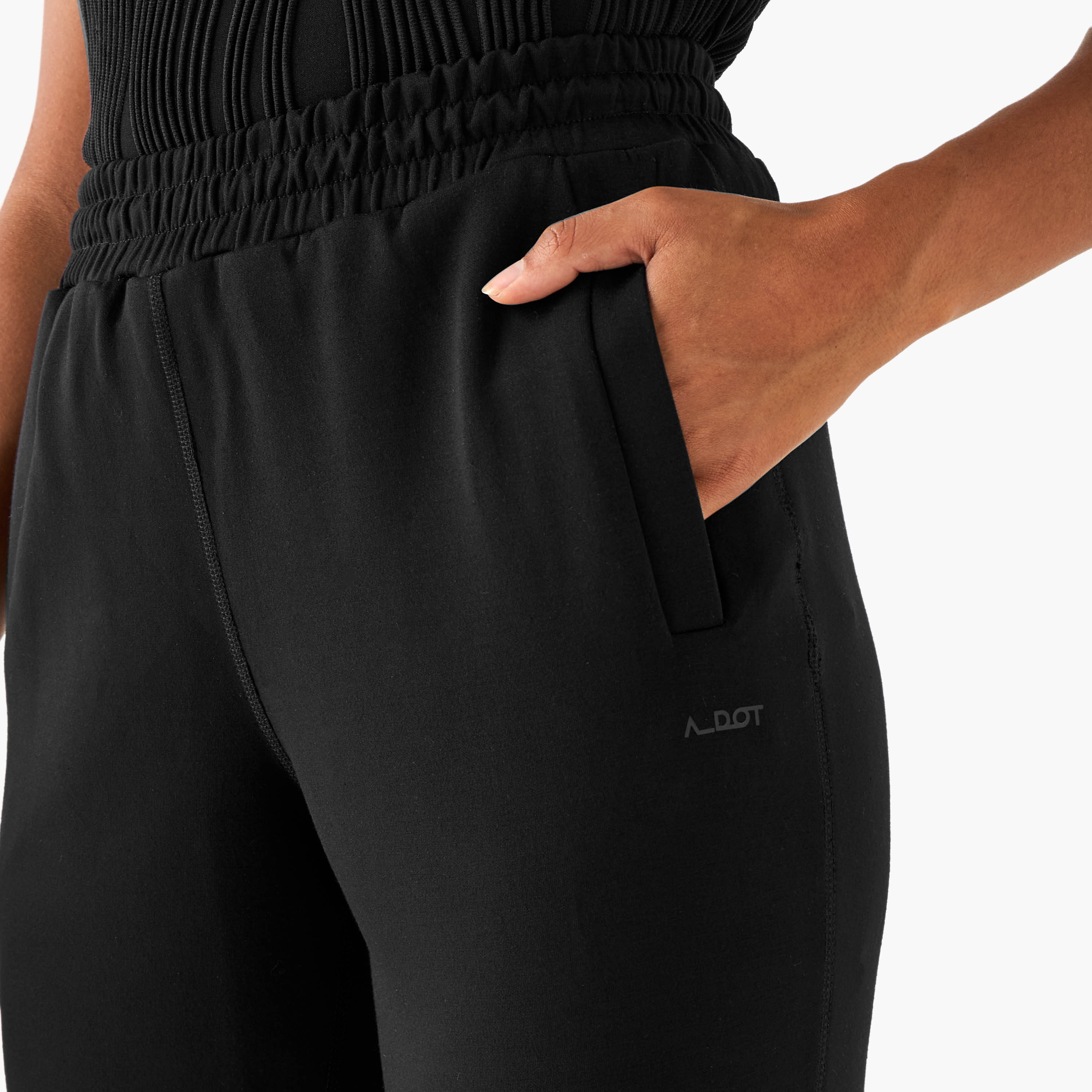 Track Pants with Elasticated Waistband and Pockets-women-clothing-bottoms-joggers-image-4