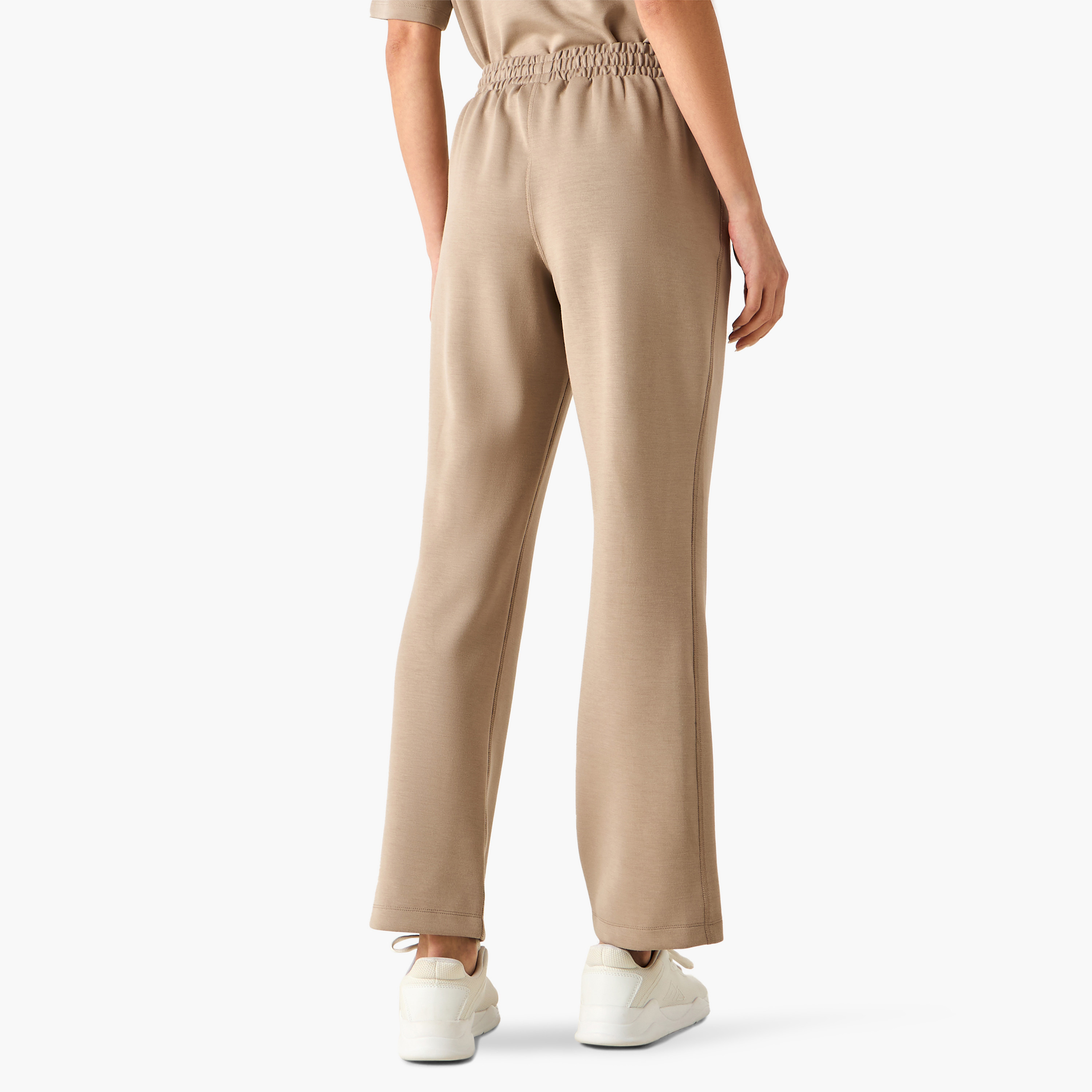 Track Pants with Elasticated Waistband and Pockets-women-clothing-bottoms-joggers-image-3