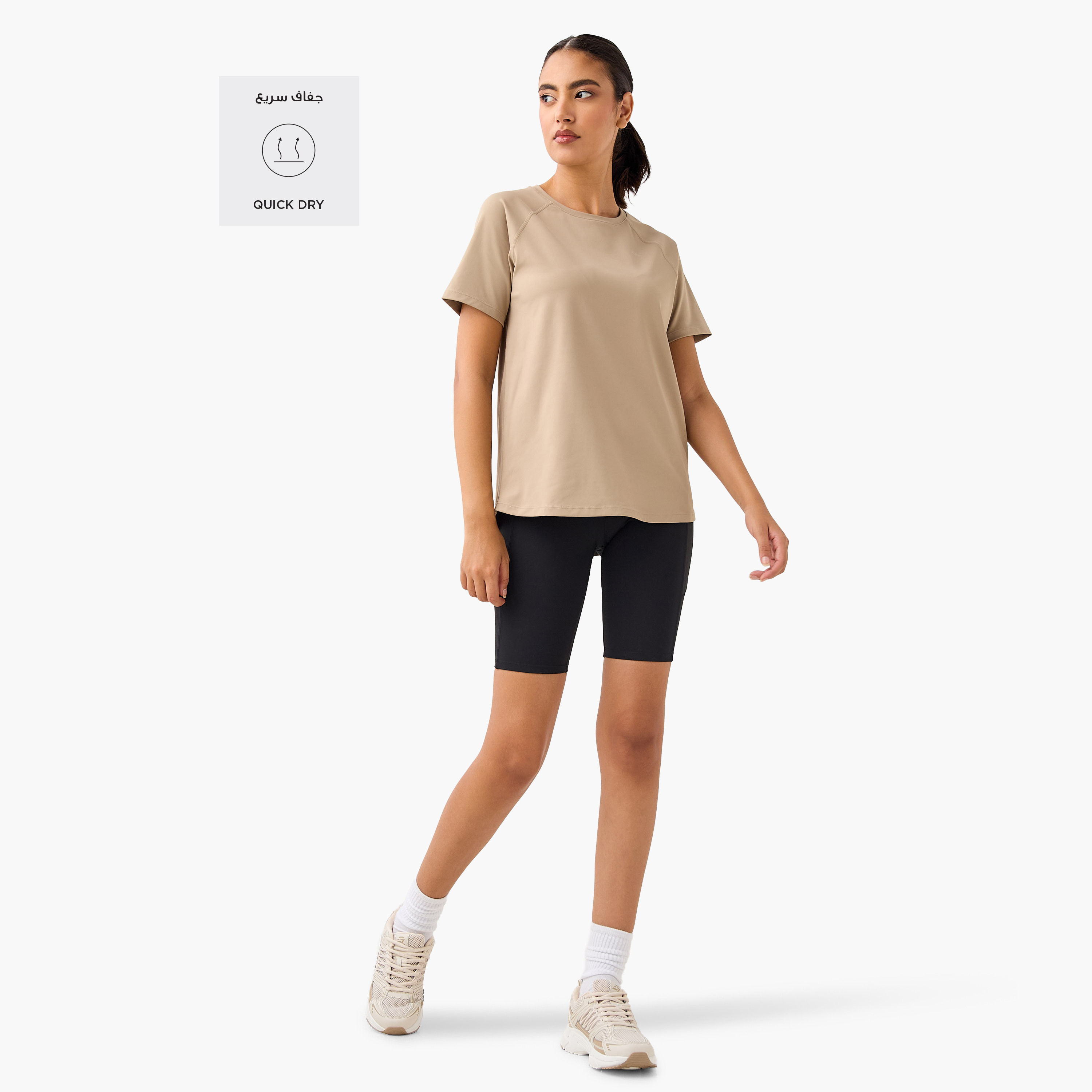 Regular Fit T-shirt with Raglan Sleeves-women-clothing-tshirts-image-2