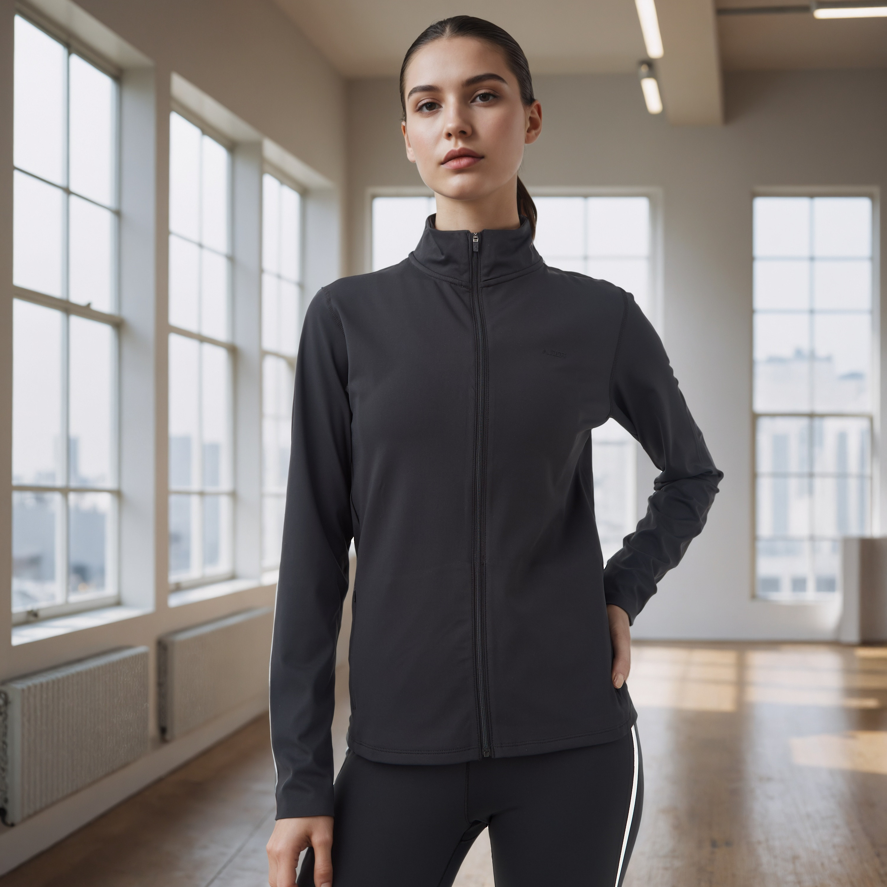 Zip Through Jacket with Pockets-women-clothing-sportswearandactivewear-coatsandjackets-jackets-image-1