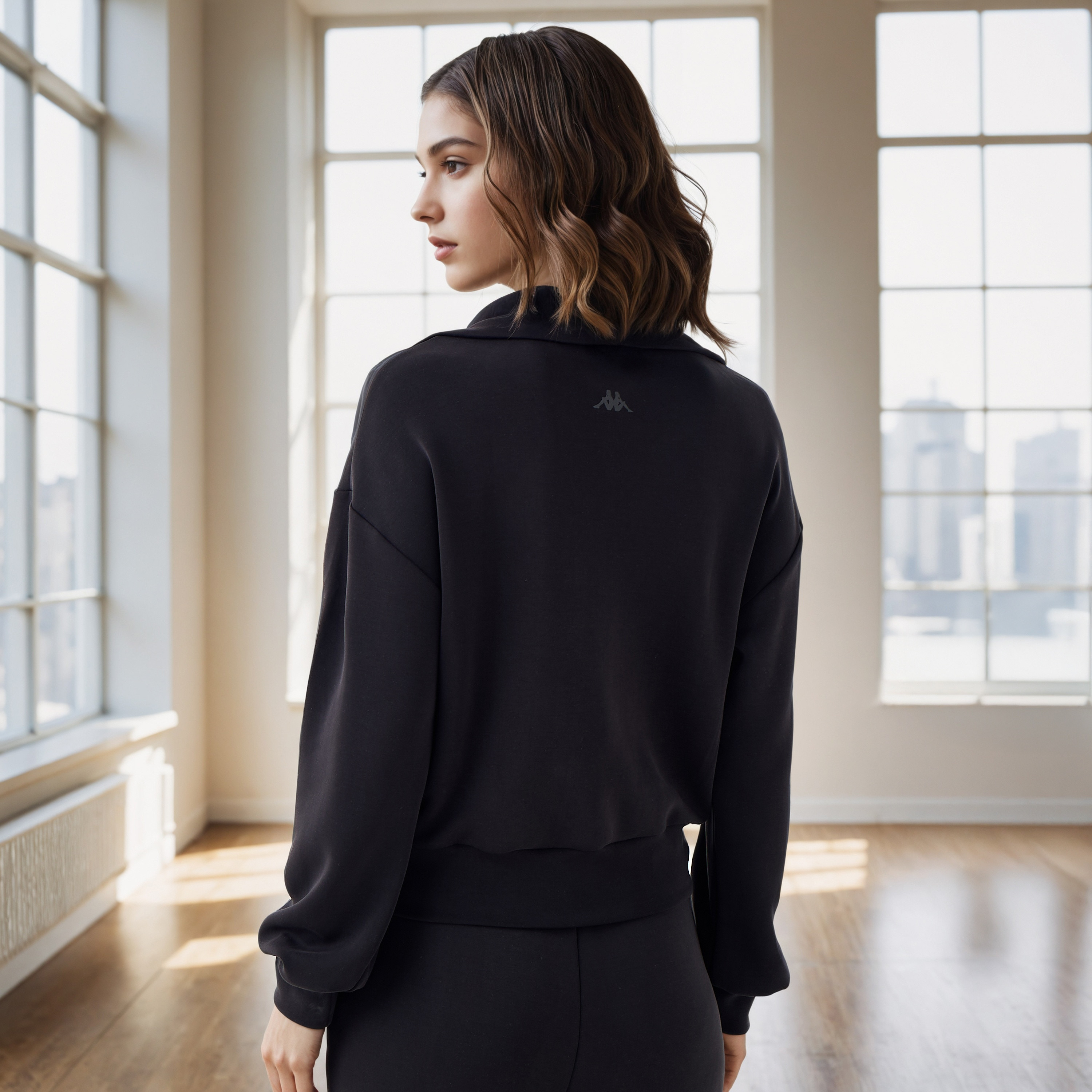 جاكيت بسحاب إغلاق وخيوط بارزة من كابا-sports-women-clothing-coatsandjackets-jackets-image-3