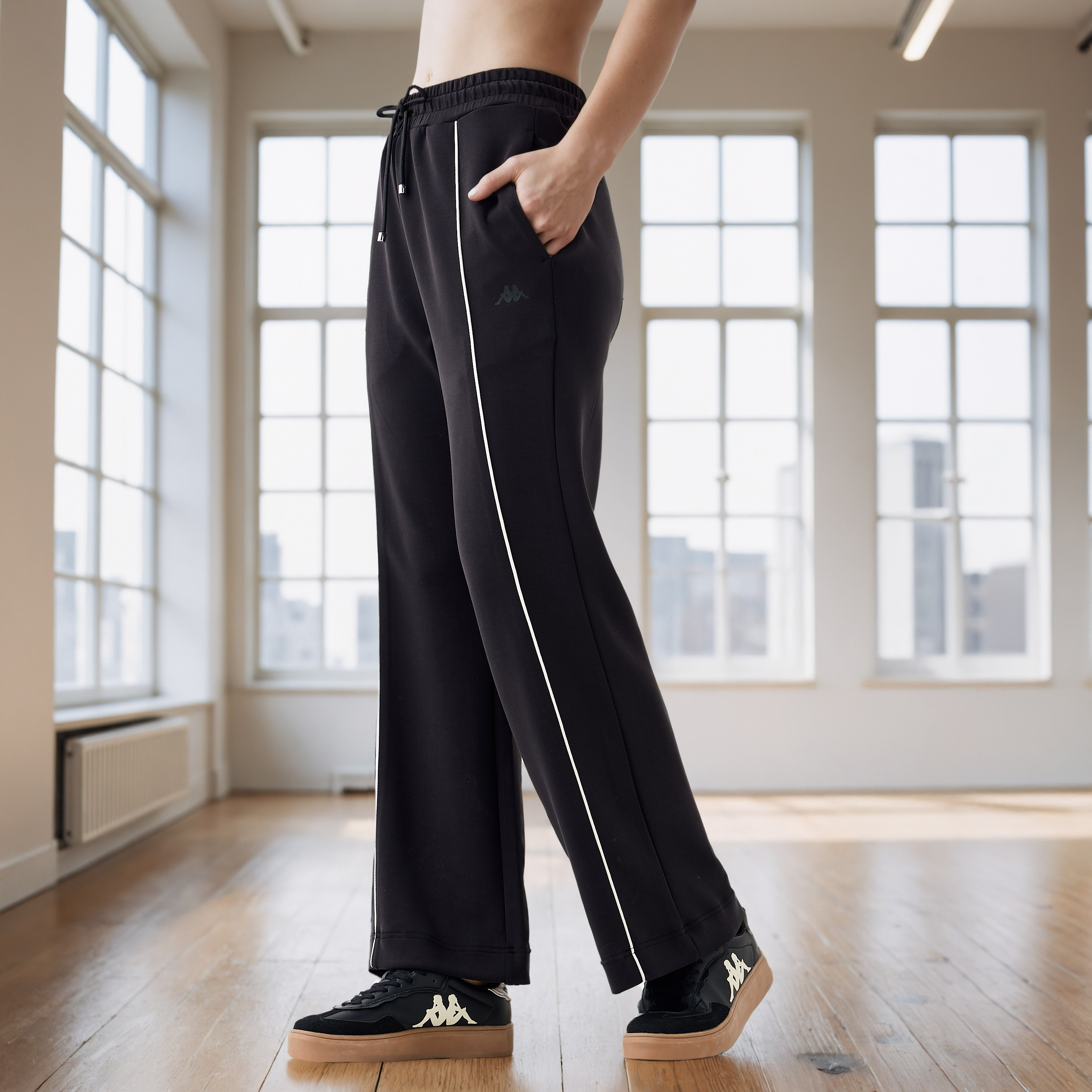 Kappa Piping Detail Regular Fit Track Pants-women-clothing-bottoms-joggers-image-1