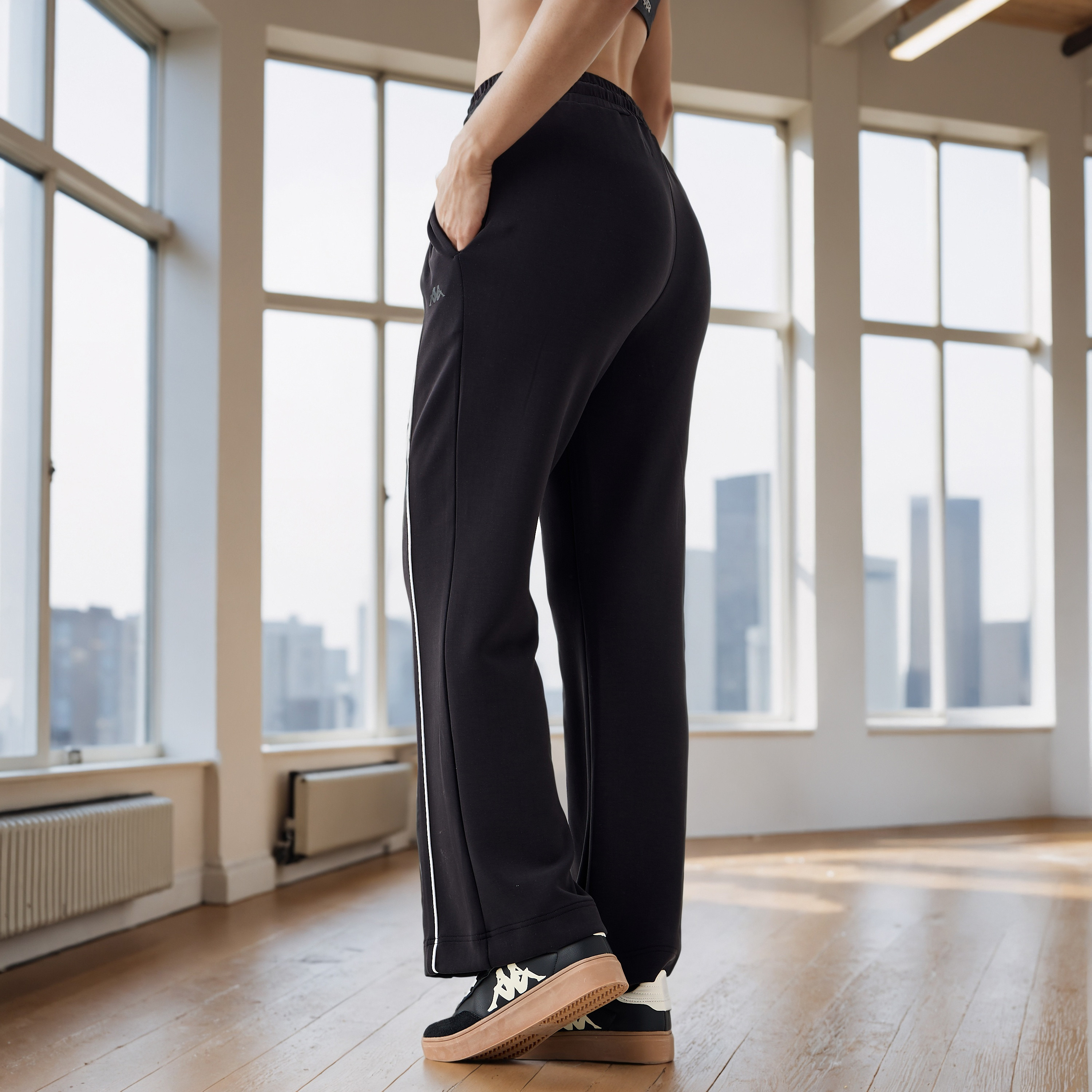Kappa Piping Detail Regular Fit Track Pants-women-clothing-bottoms-joggers-image-3