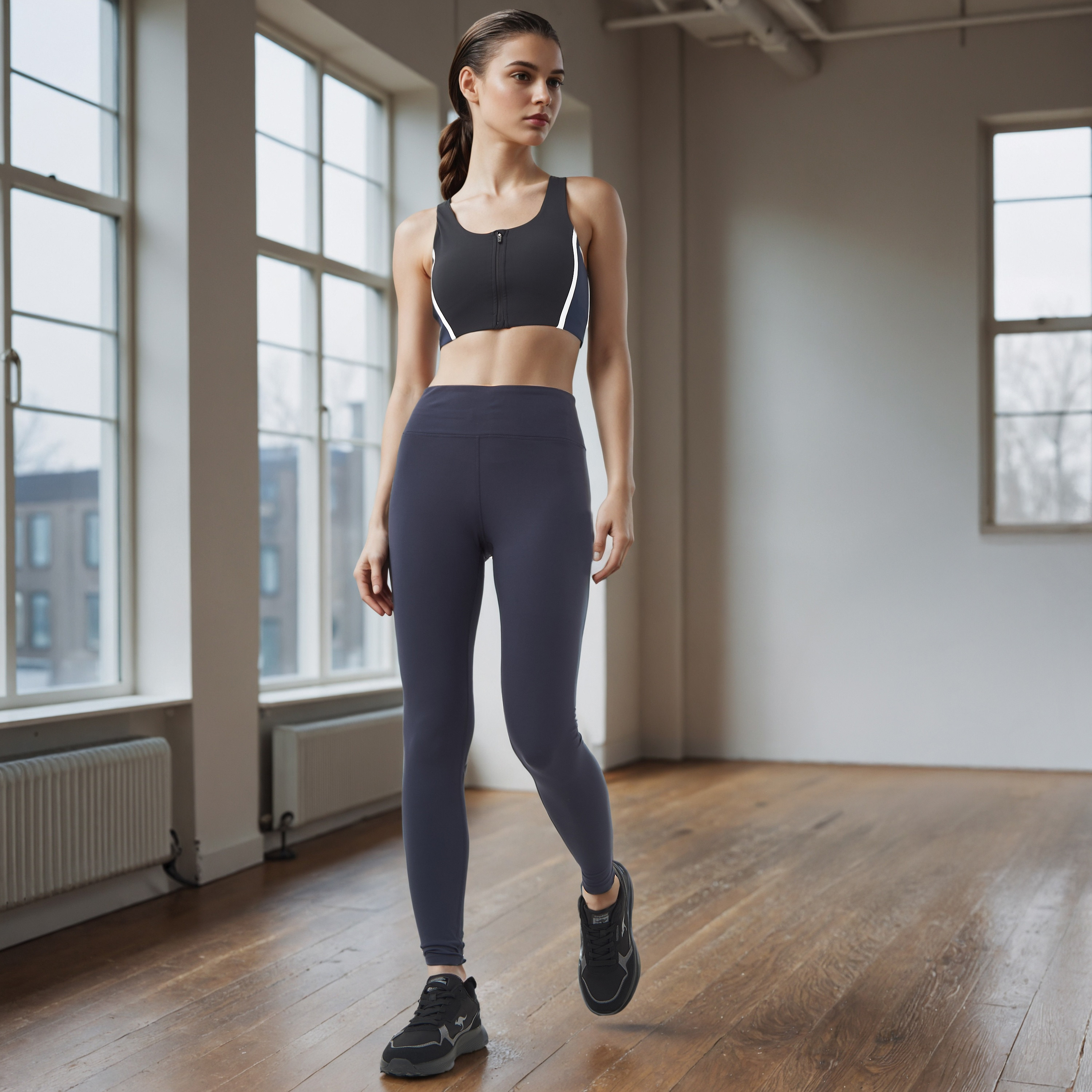 Elasticated Waist Performance Leggings-sports-women-clothing-activewearleggings-image-2