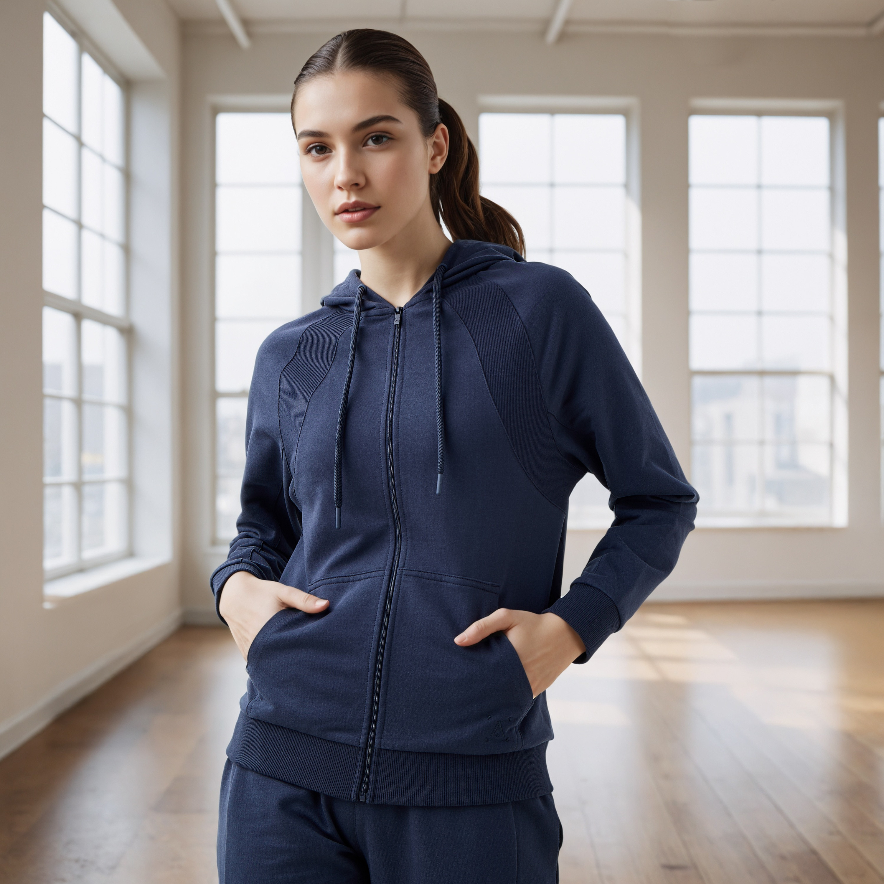 Hooded Jacket with Zip Closure-women-clothing-sportswearandactivewear-coatsandjackets-jackets-image-1