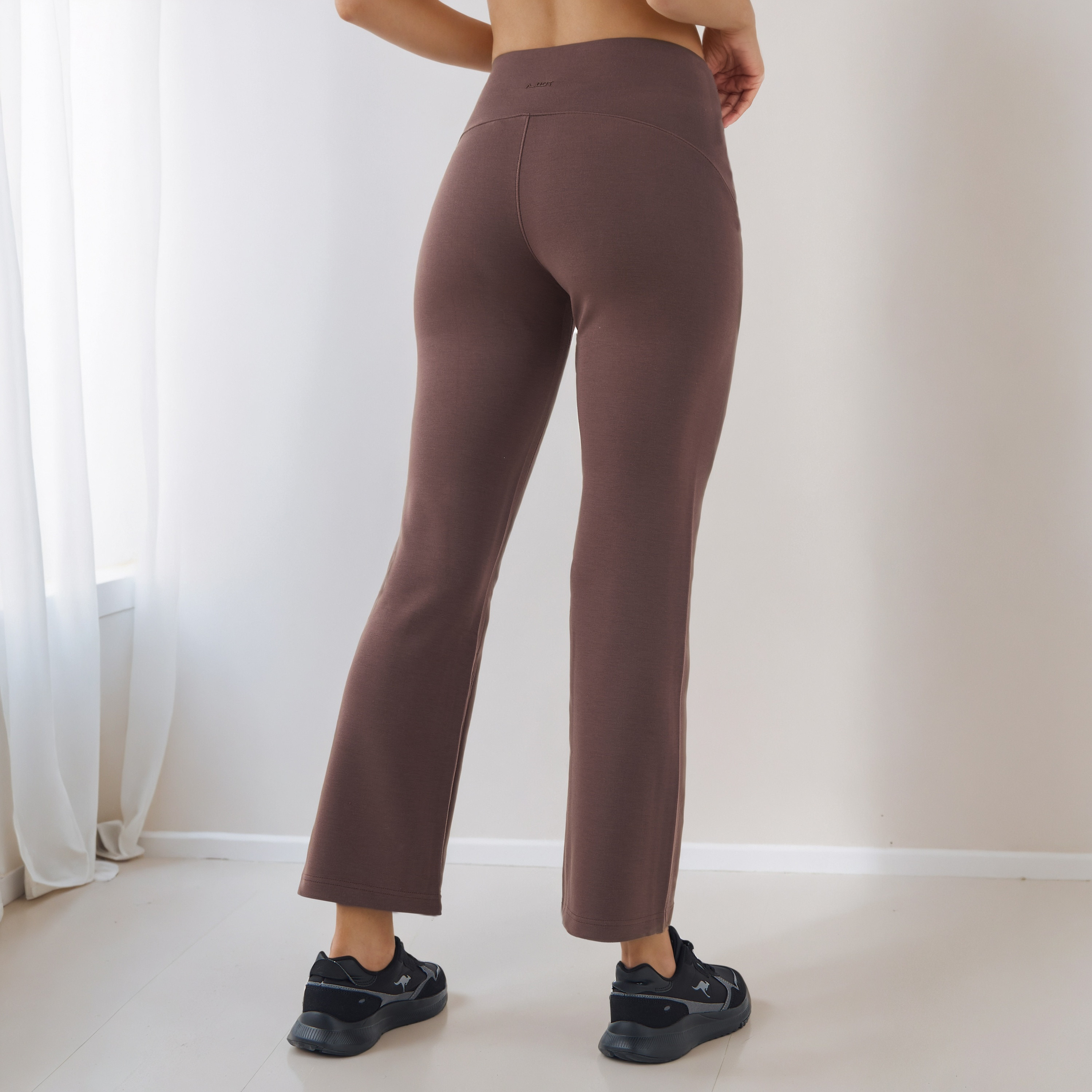 High-Waist Regular Fit Pants-women-clothing-bottoms-joggers-image-3