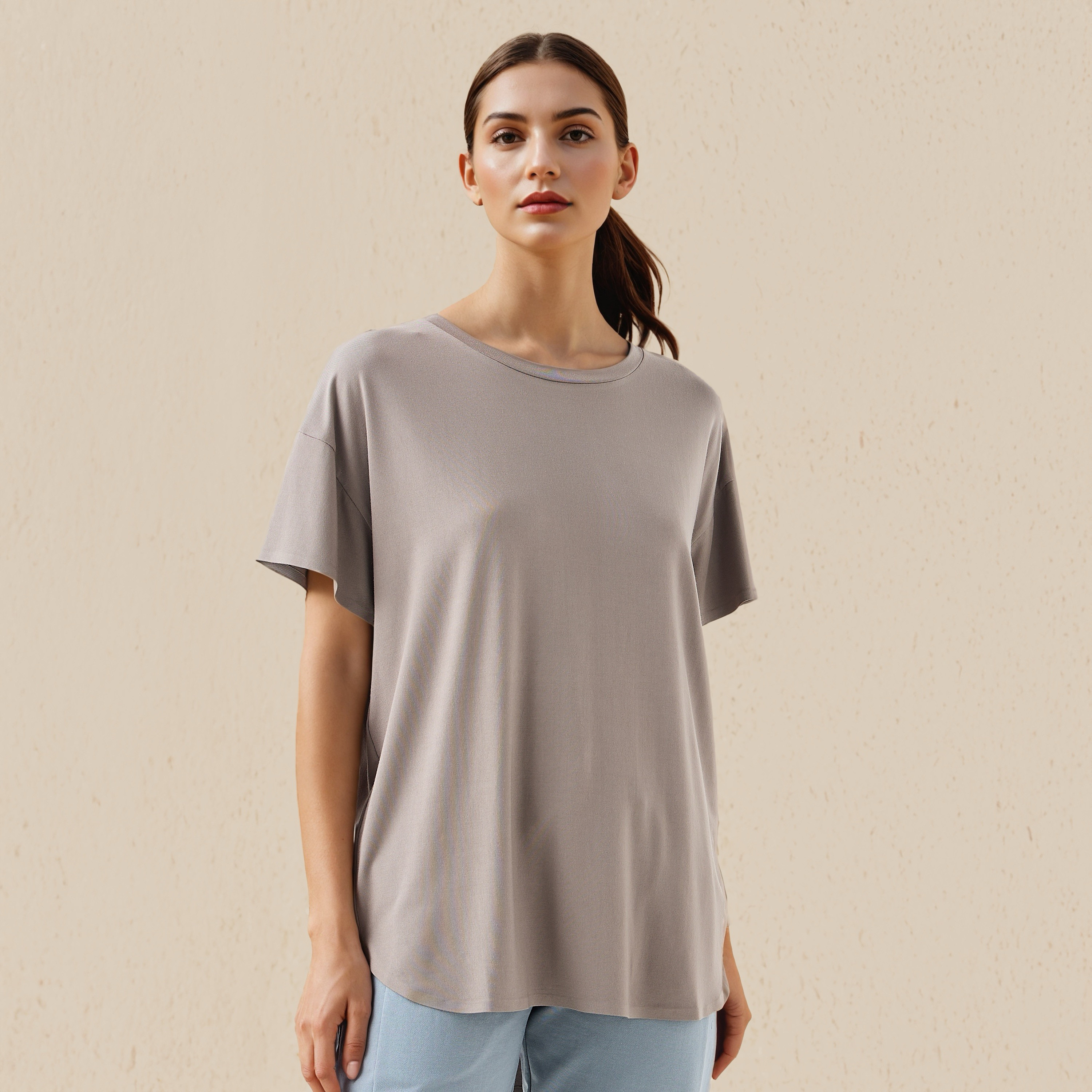 Round Neck Boxy T-shirt-women-clothing-tshirts-image-1