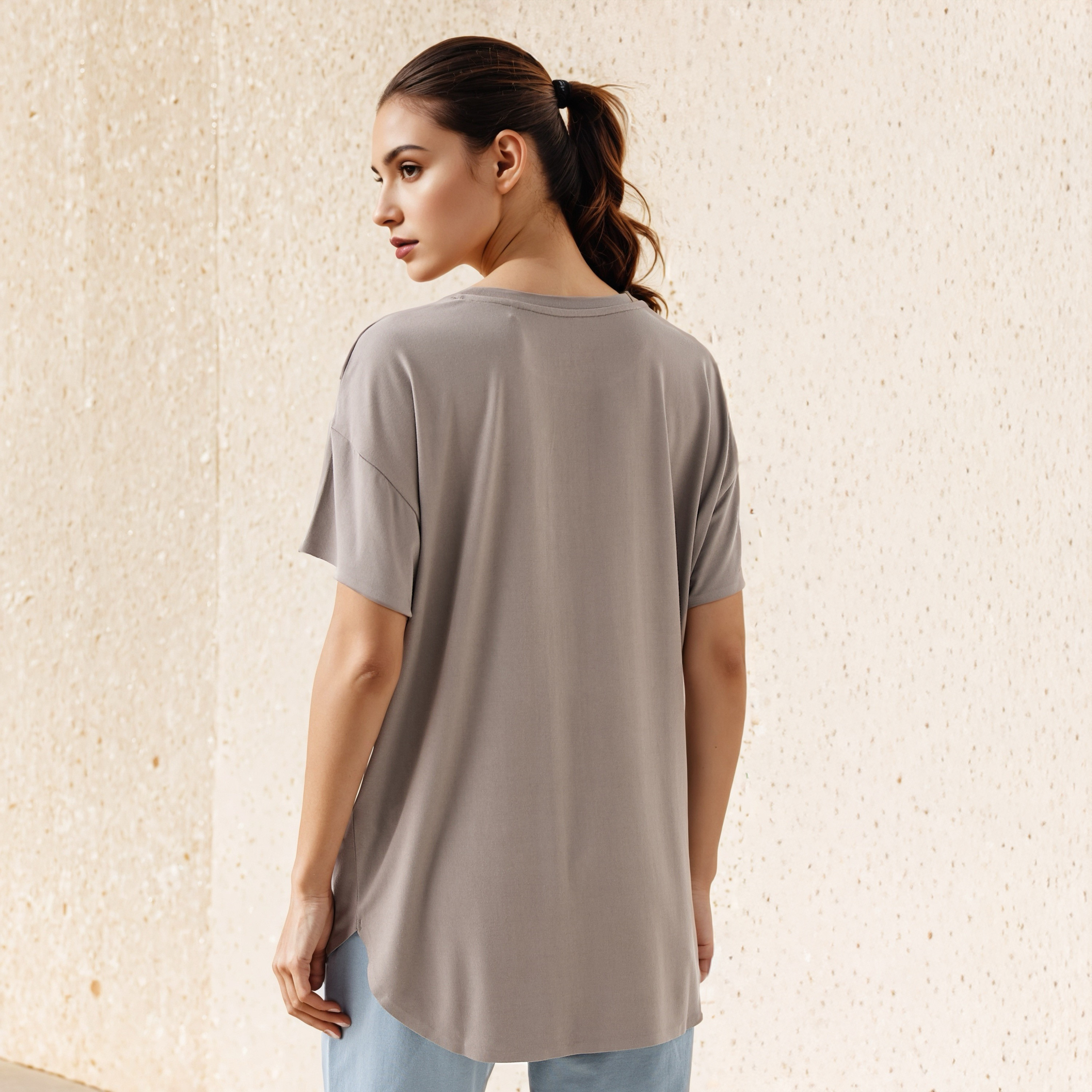 Round Neck Boxy T-shirt-women-clothing-tshirts-image-3