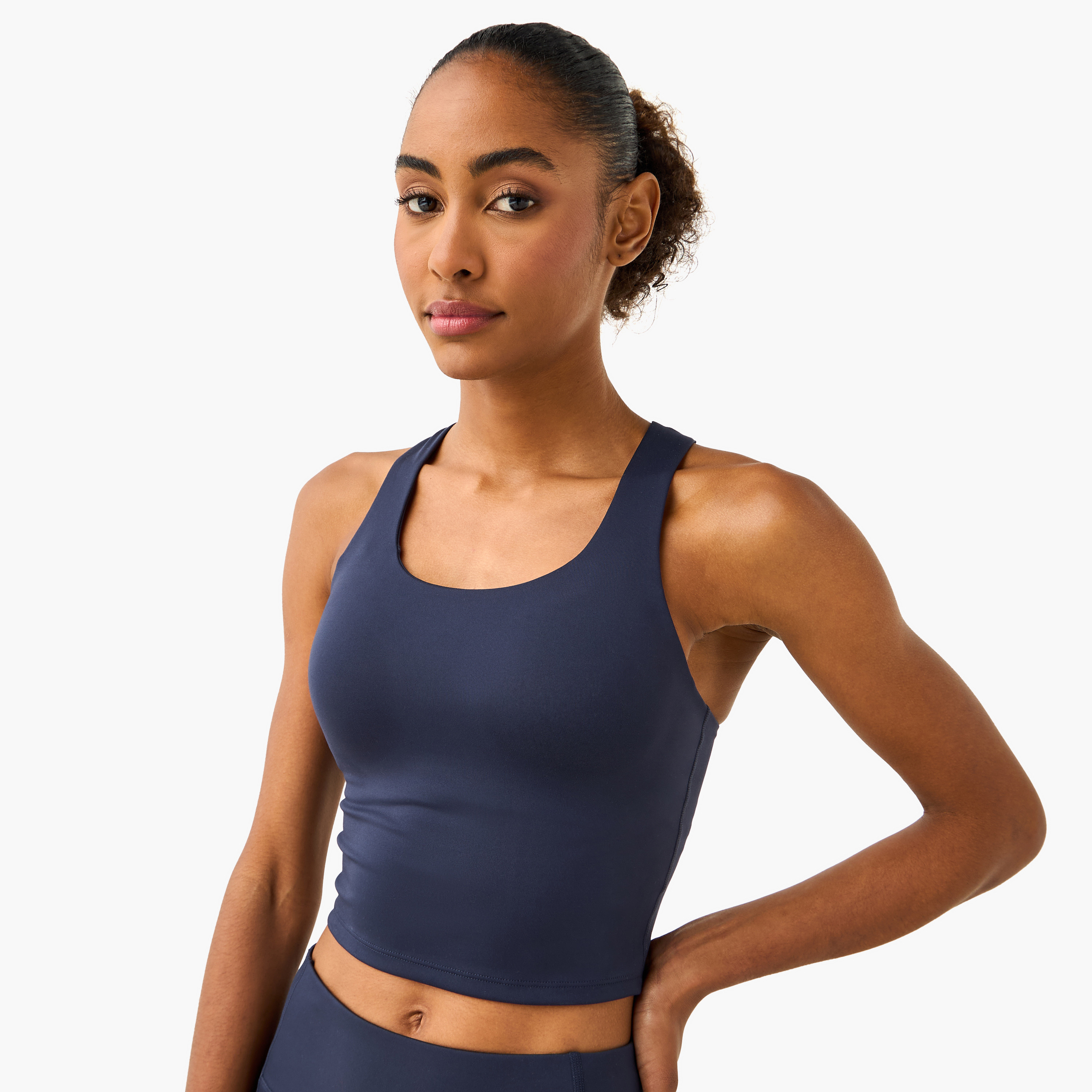 Women's Elastic Hem Racerback Sports Bra-sports-women-clothing-sportsbras-image-1