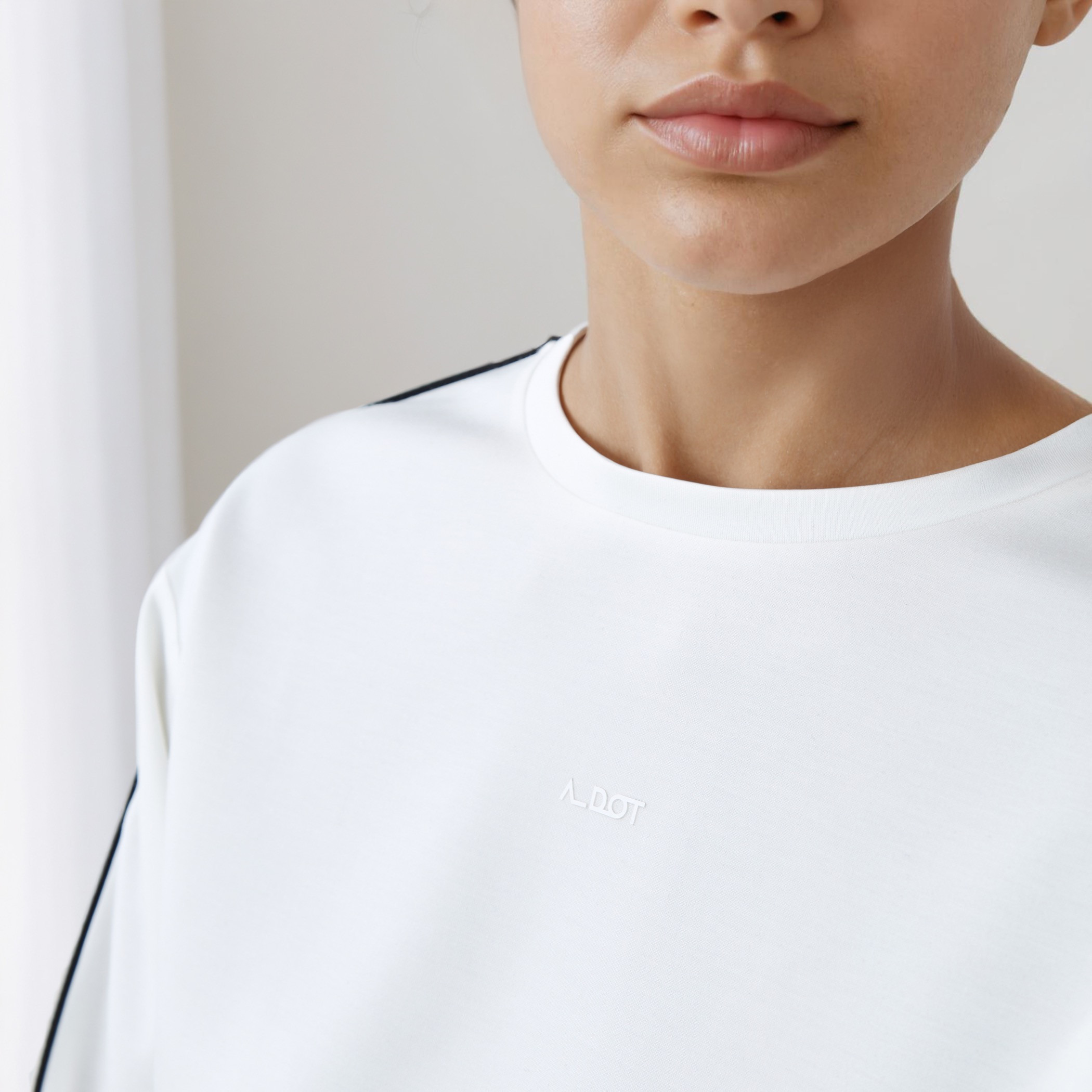 Piping Detail T-shirt with Long Sleeves-sports-women-clothing-tshirtsandvests-image-4